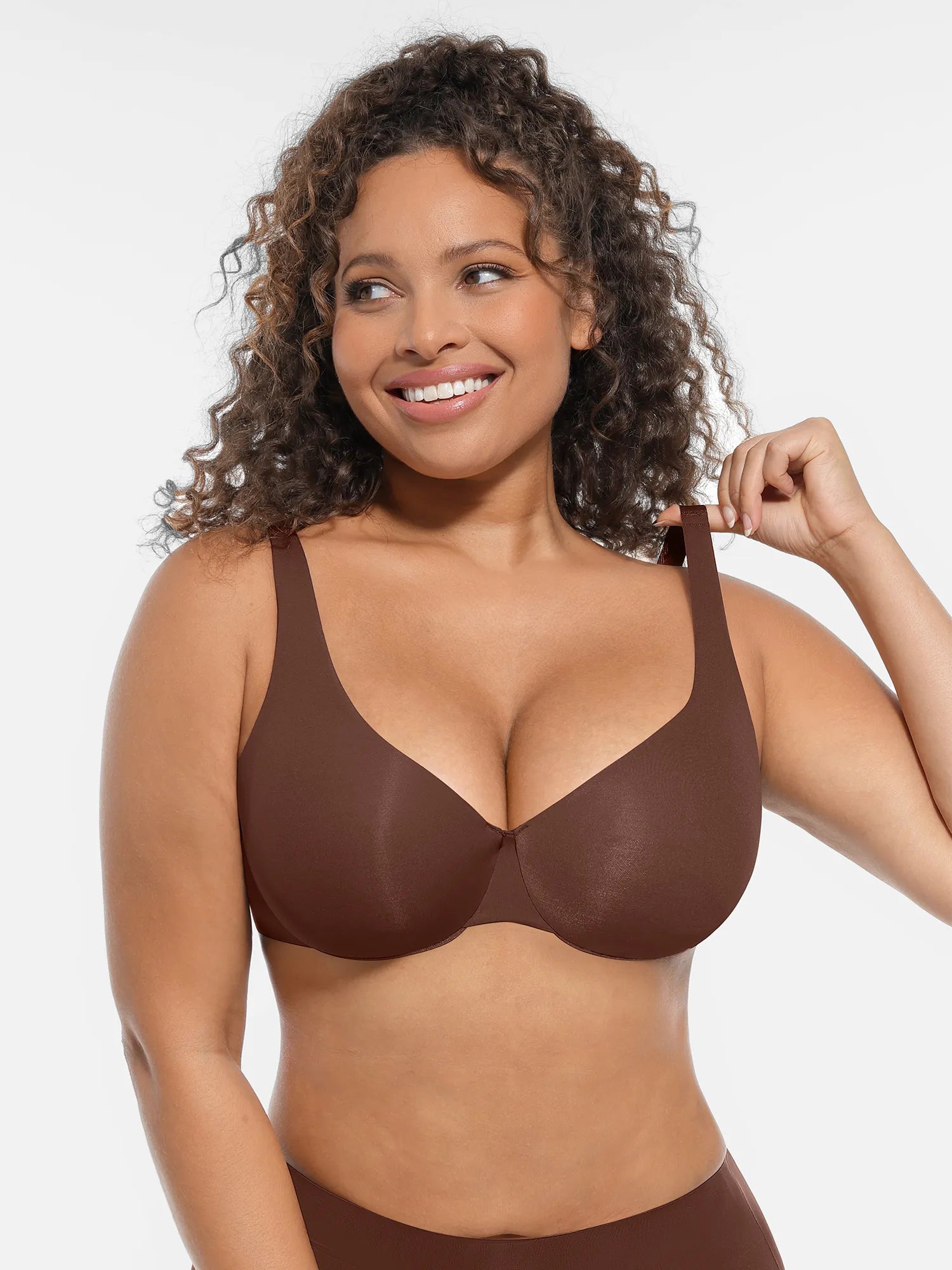 Feelingirl Adjustable Deep V-Neck Underwire Bra