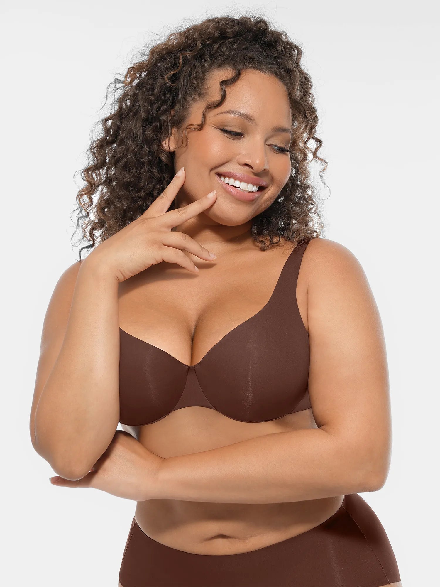 Feelingirl Adjustable Deep V-Neck Underwire Bra