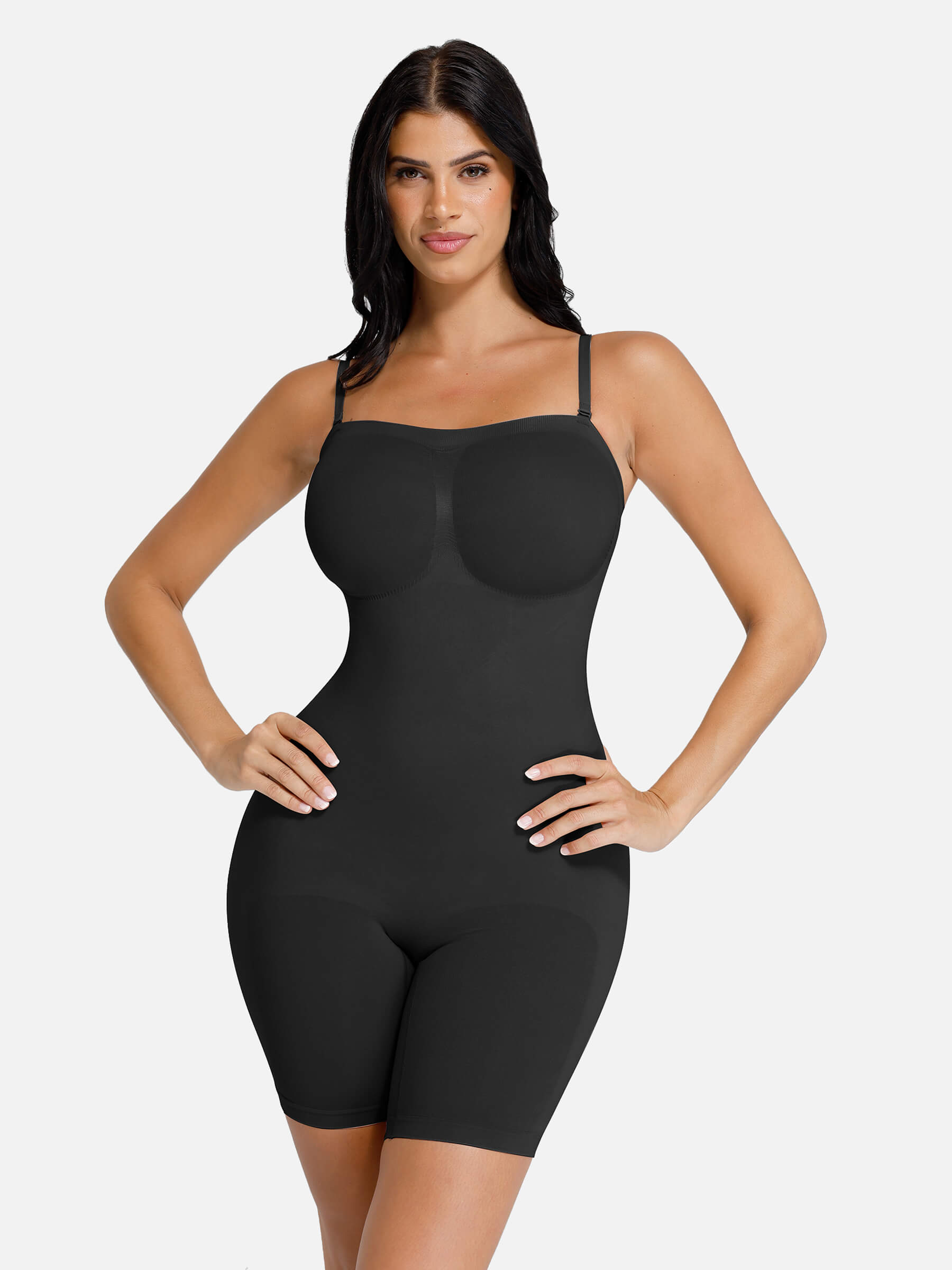 Feelingirl Seamless Strapless Bodysuit with Removable Straps