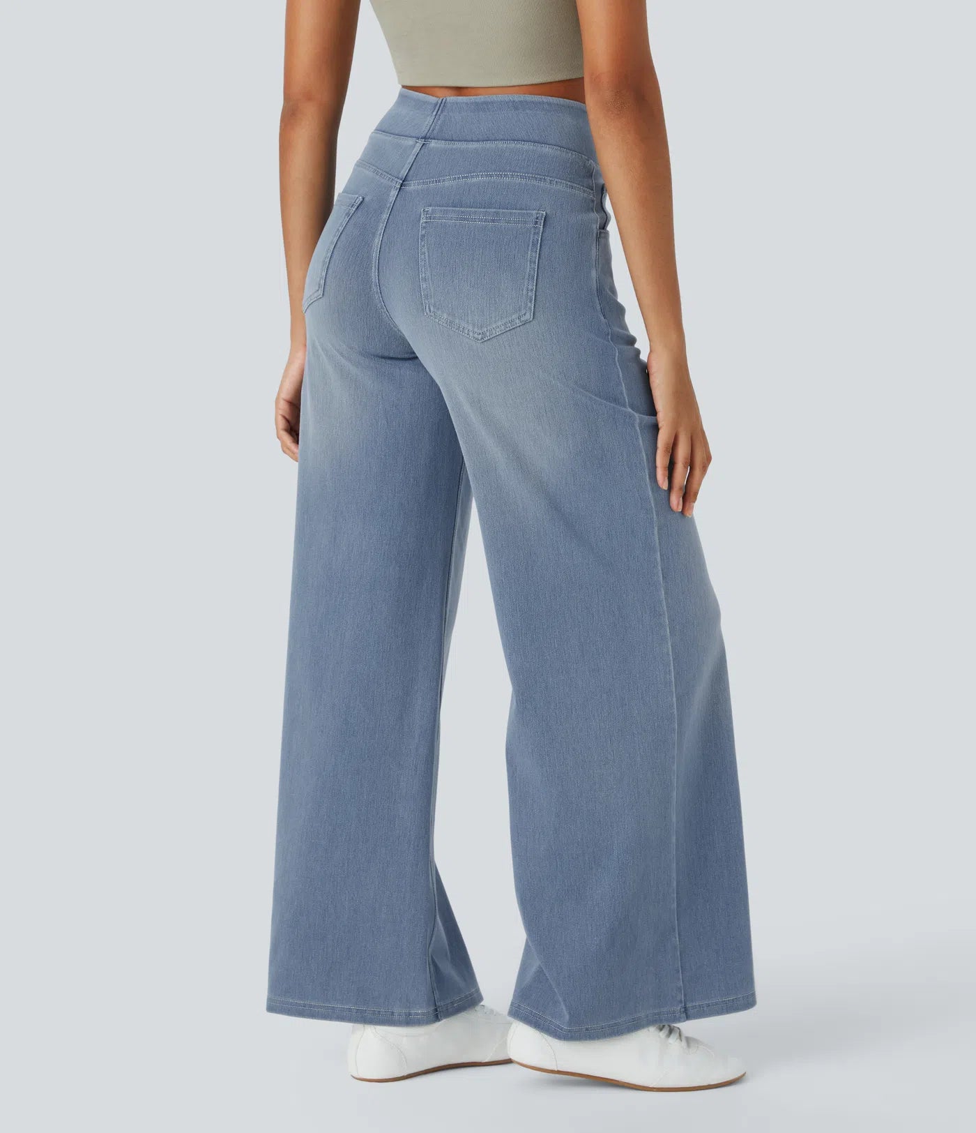 High-Waist Wide-Leg Jeans – Stretch Fit
