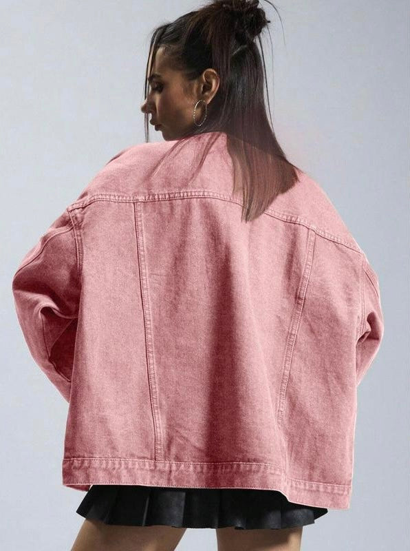 Oversized Denim Jacket β Drop Shoulder Fit