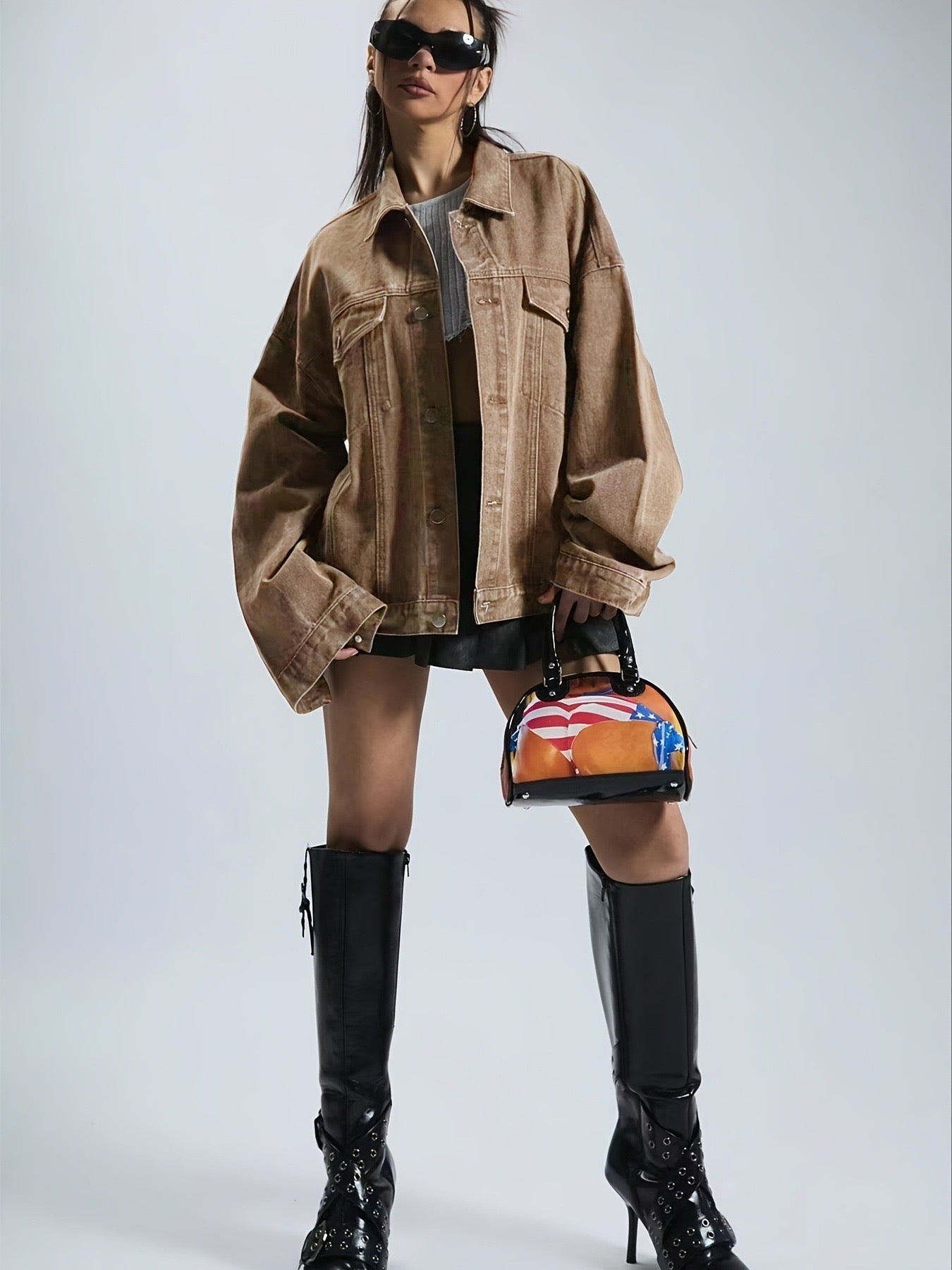 Oversized Denim Jacket – Drop Shoulder Fit