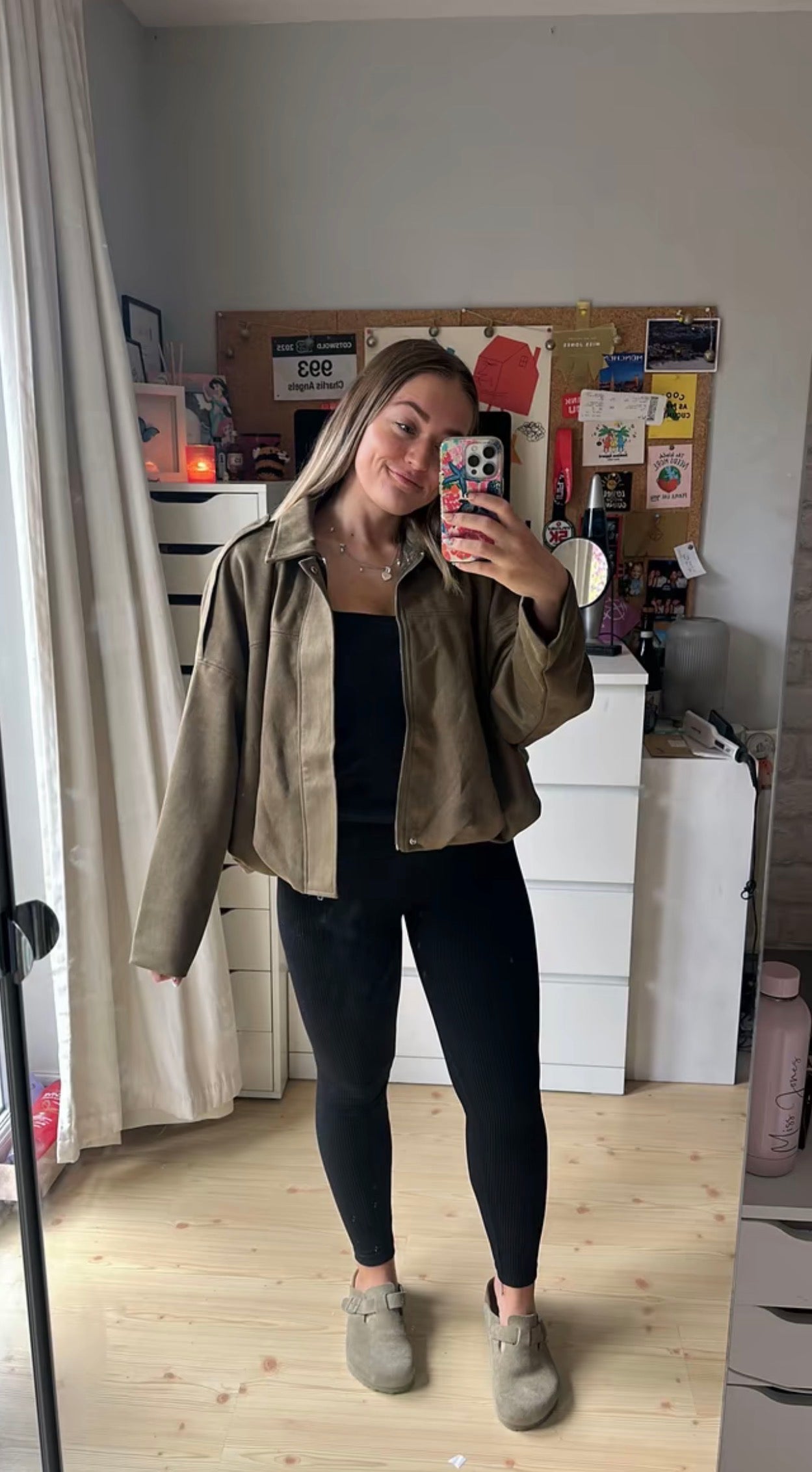 PHOTO Vintage Oversized Suede Bomber Jacket - Relaxed Zip Fit