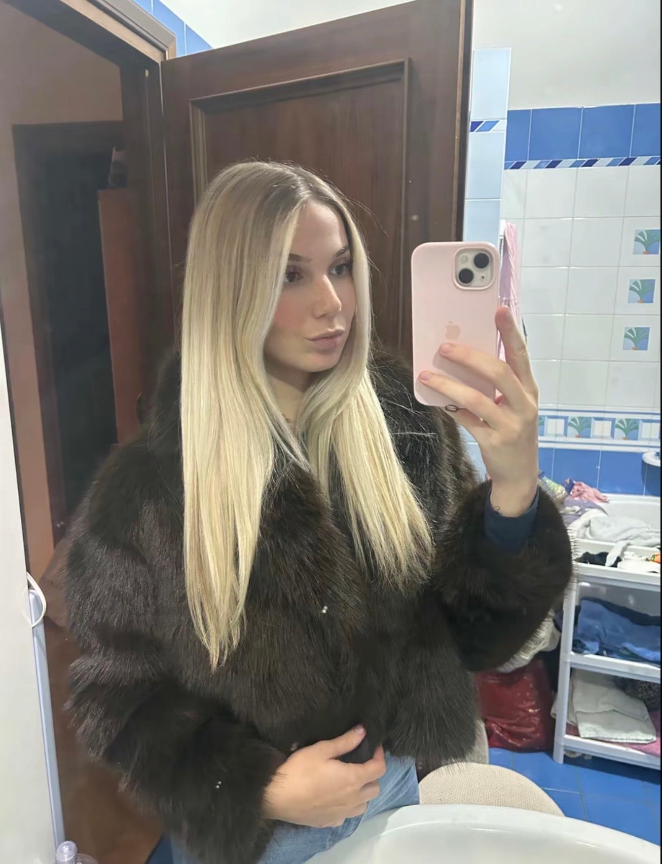 Weekend Away Fur Jacket Chocolate