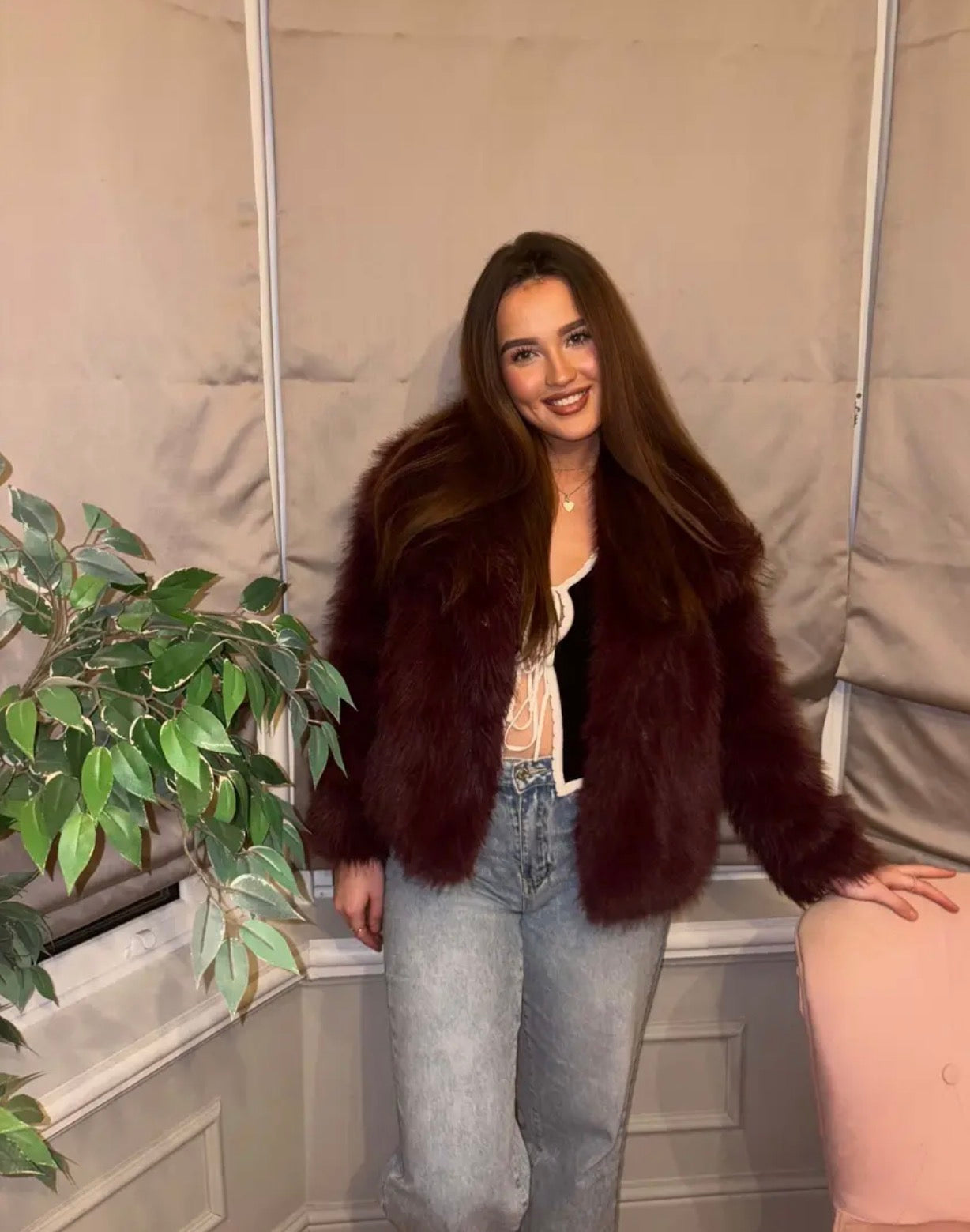 Weekend Away Fur Jacket Chocolate