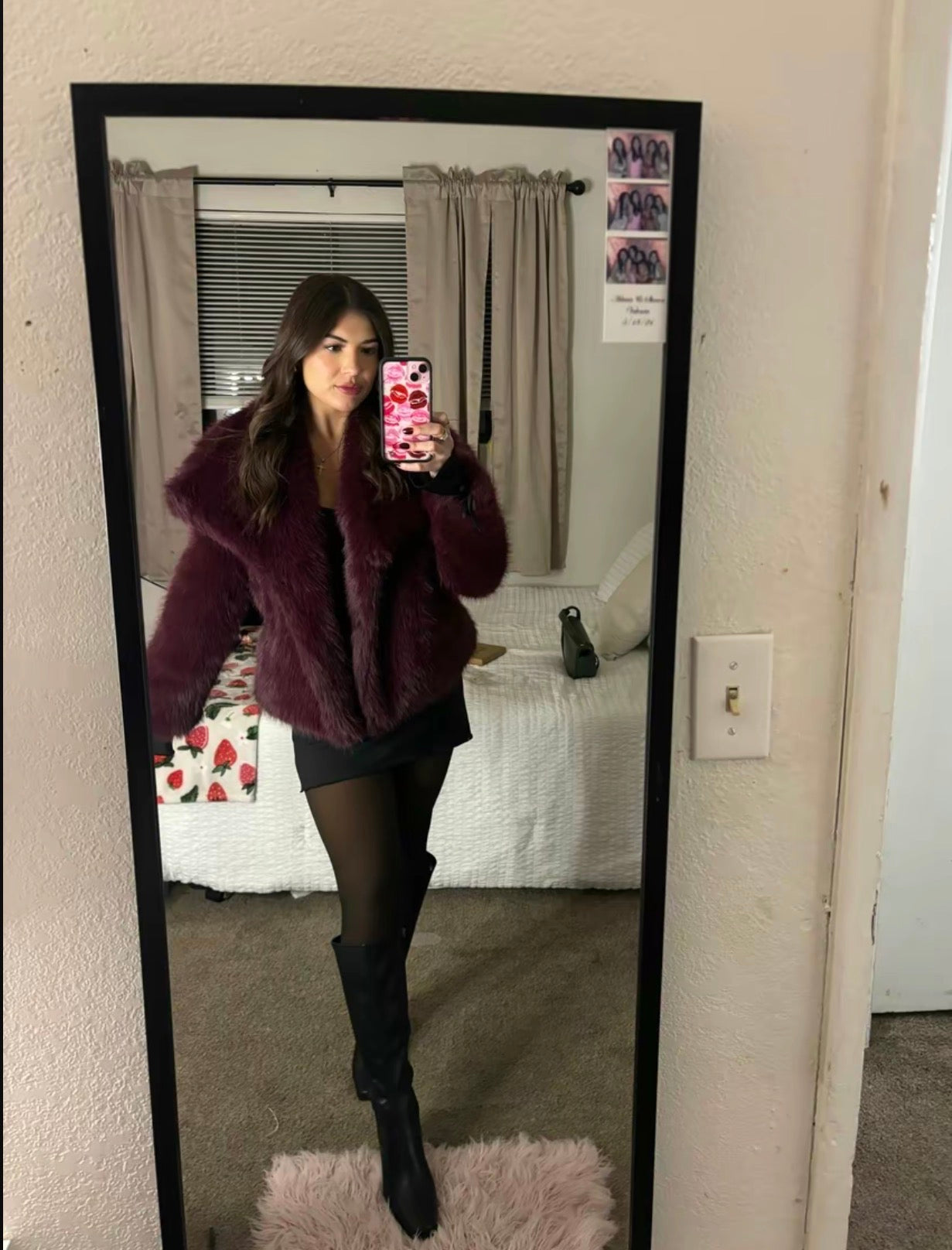 Weekend Away Fur Jacket Chocolate