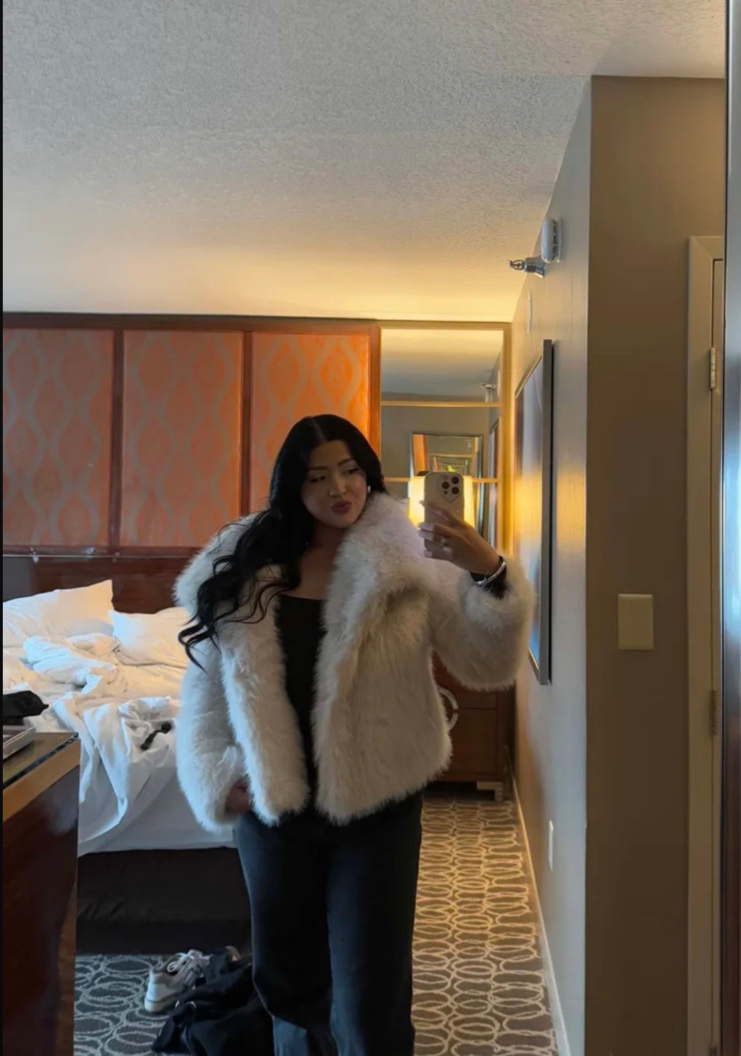 Weekend Away Fur Jacket Chocolate