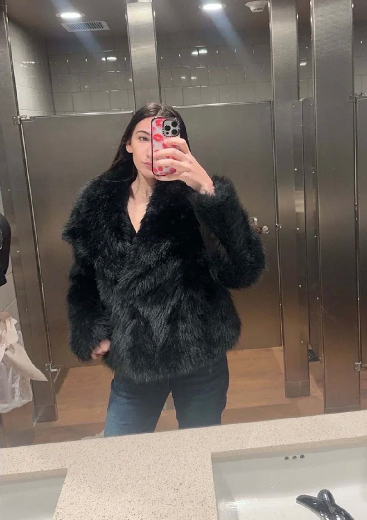 Weekend Away Fur Jacket Chocolate