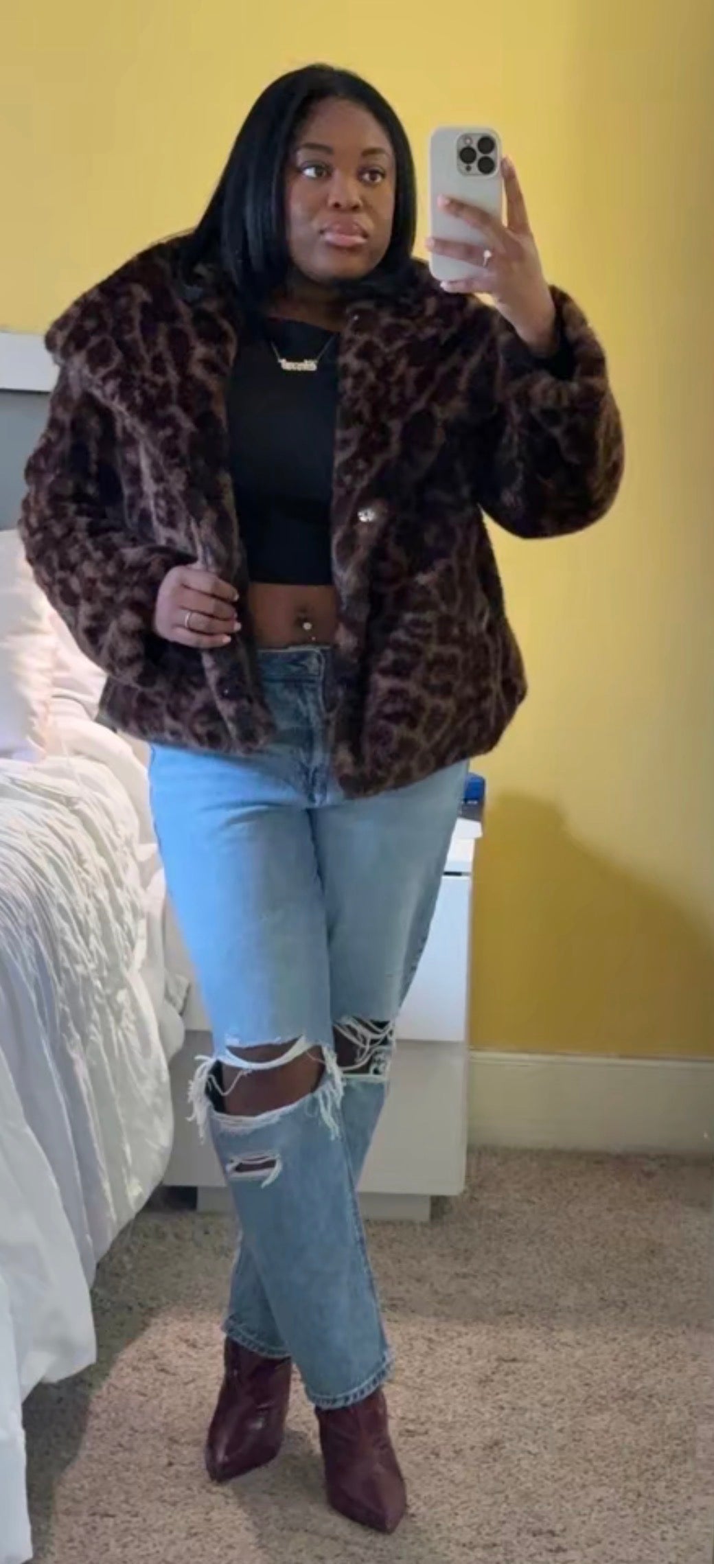 Weekend Away Fur Jacket Chocolate