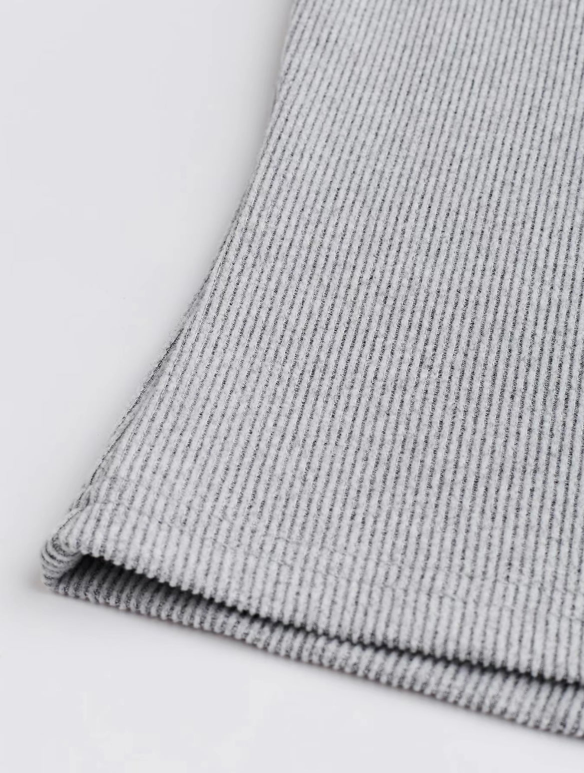 Two-piece Set Women's Solid Button Front Ribbed Crop Top & Elastic Waist Pants, Casual Long Sleeve Round Neck Top & Trousers 2 Piece Set for Spring & Fall, Women's Clothes for Daily Wear