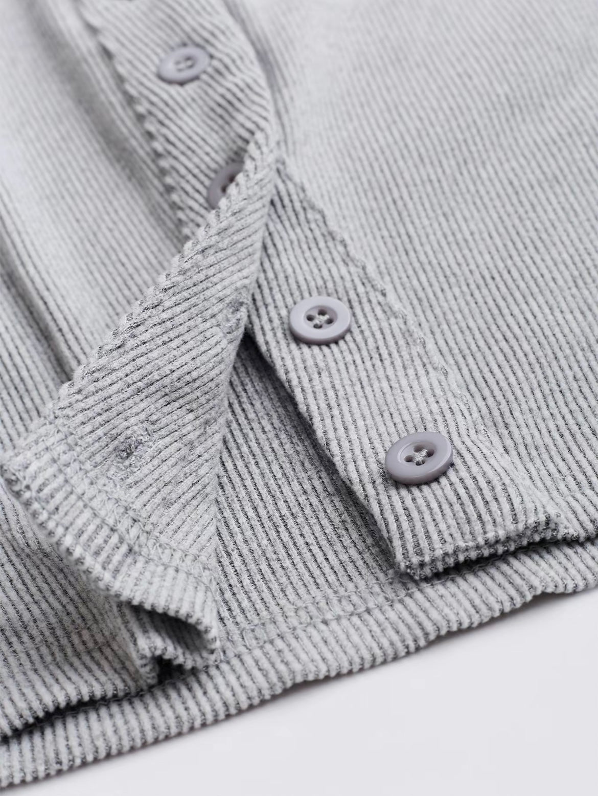 Two-piece Set Women's Solid Button Front Ribbed Crop Top & Elastic Waist Pants, Casual Long Sleeve Round Neck Top & Trousers 2 Piece Set for Spring & Fall, Women's Clothes for Daily Wear