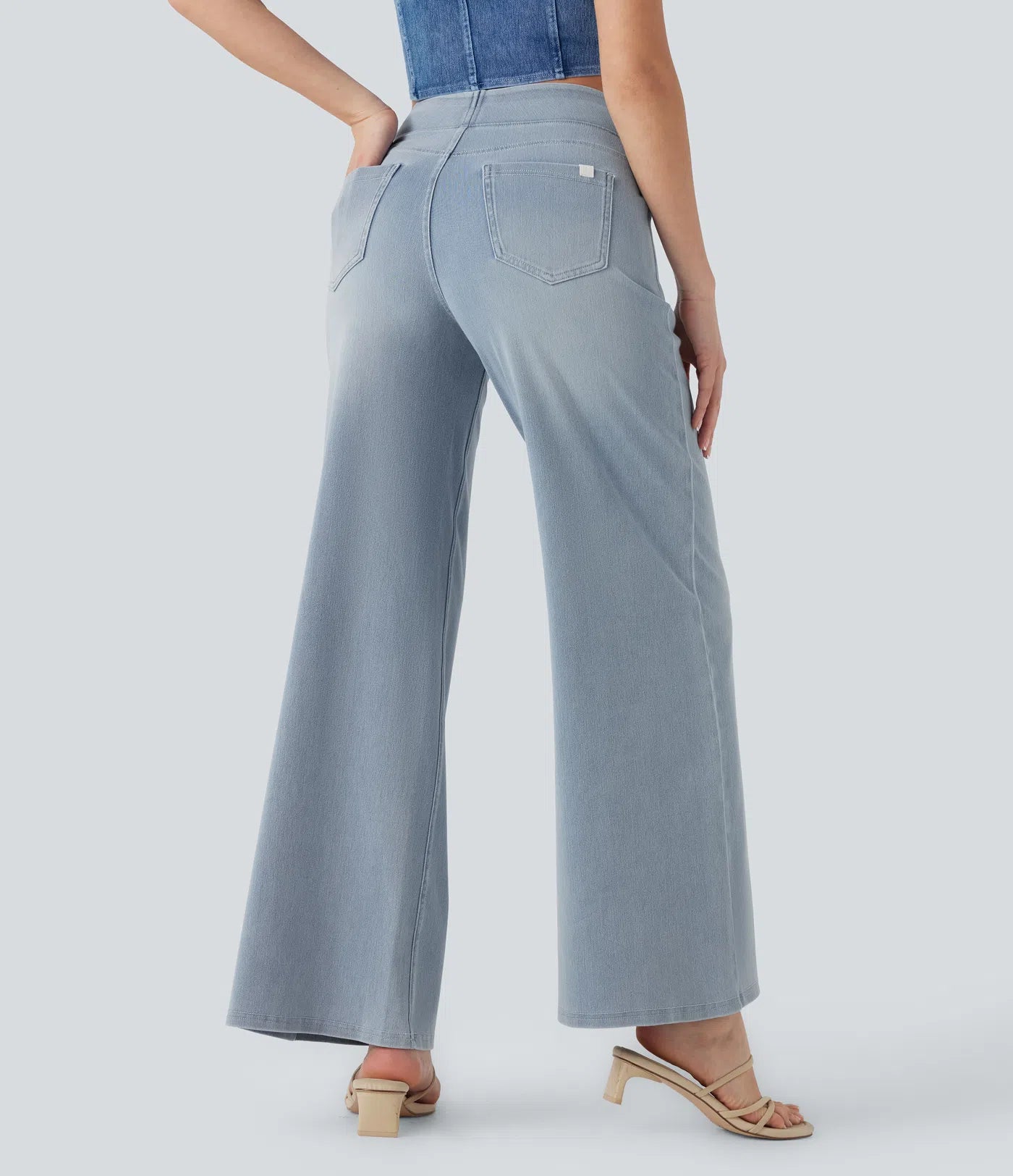 High-Waist Wide-Leg Jeans – Stretch Fit