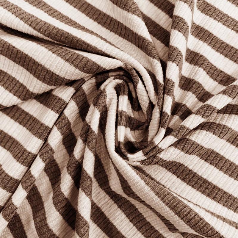 Two-Piece Stripe Set – Square-Neck Crop & Drawstring Wide-Leg Pants