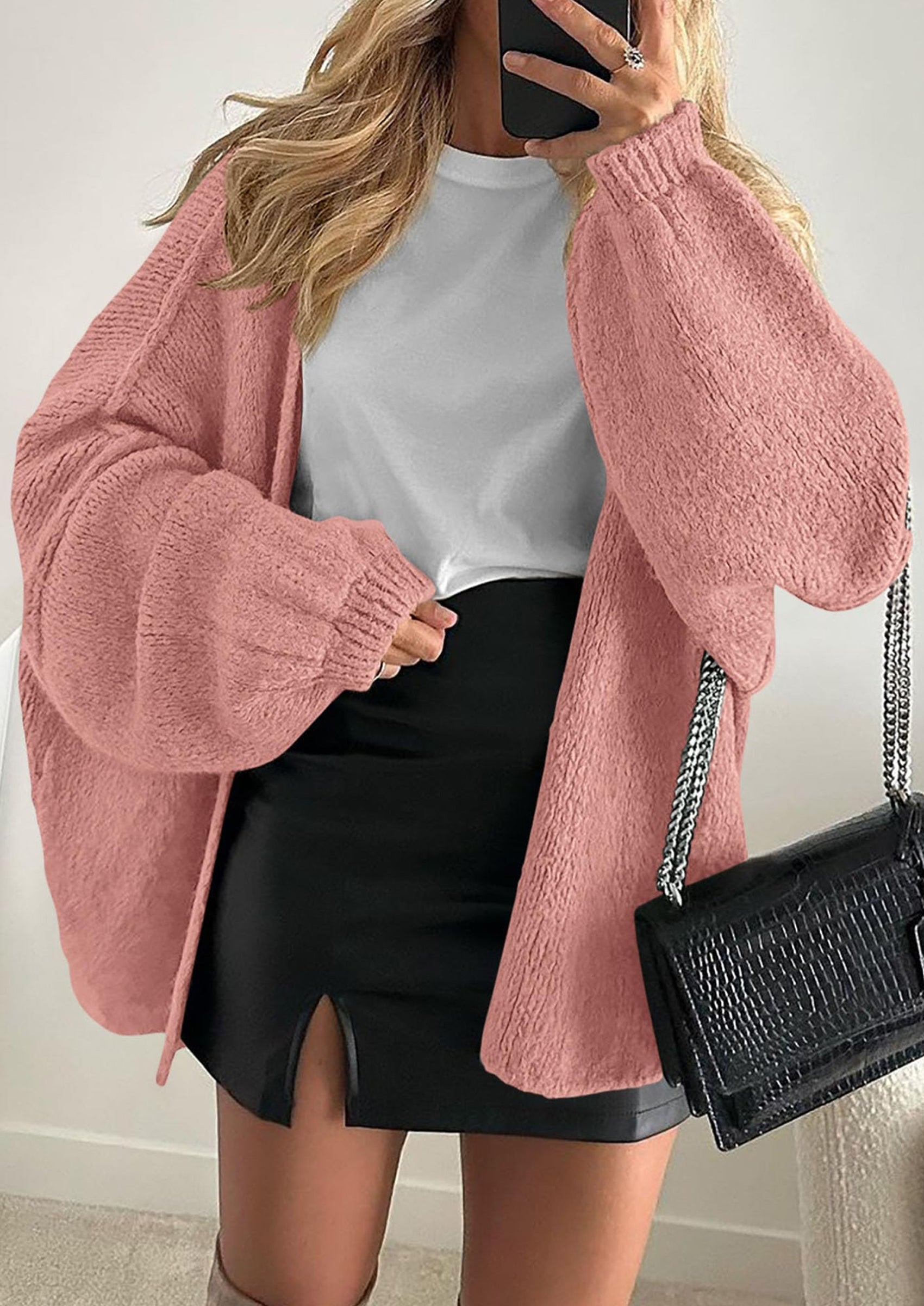 Oversized Open-Front Cardigan – Lantern Slee
