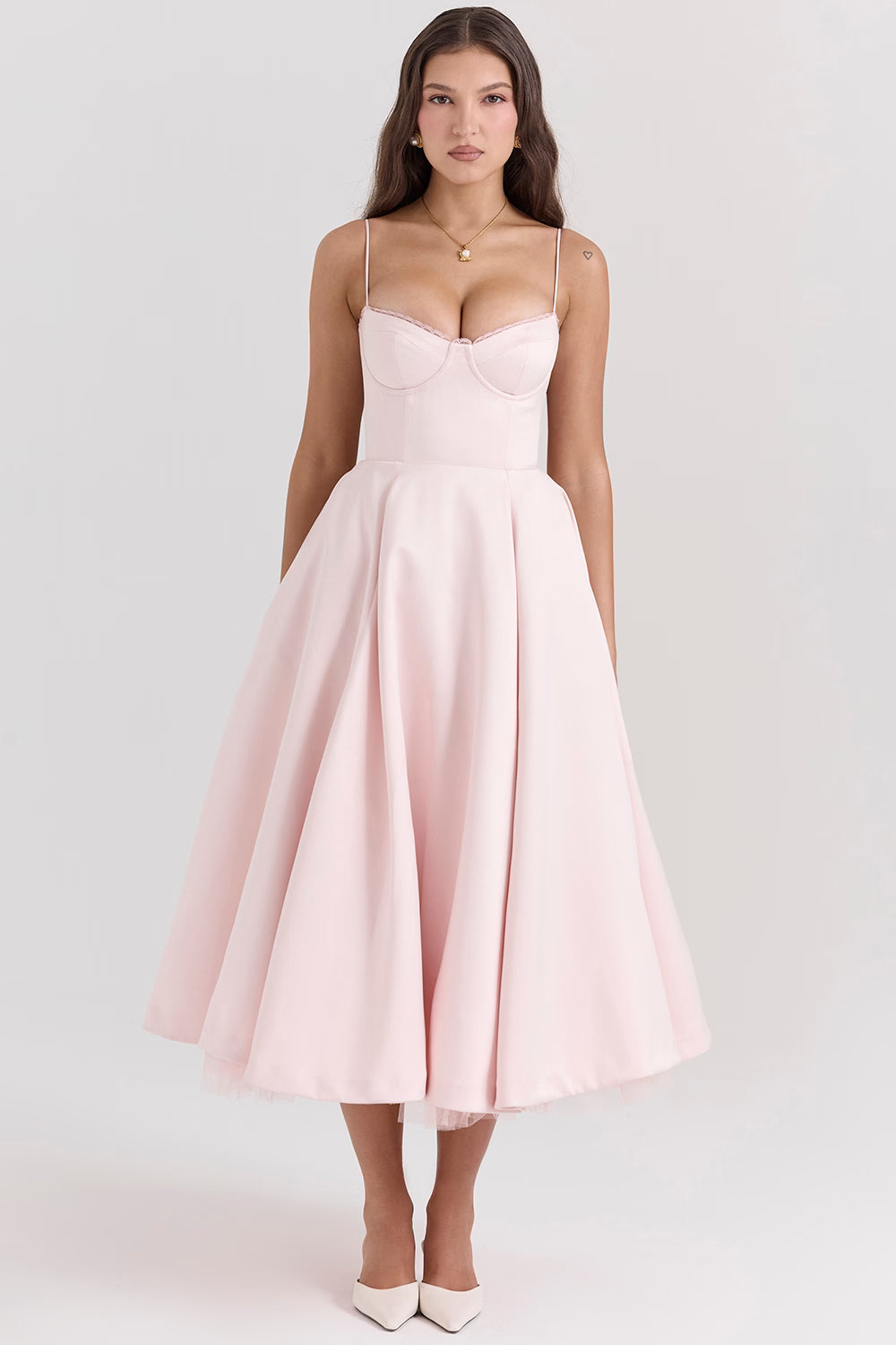 Mademoiselle Midi Dress - Blush