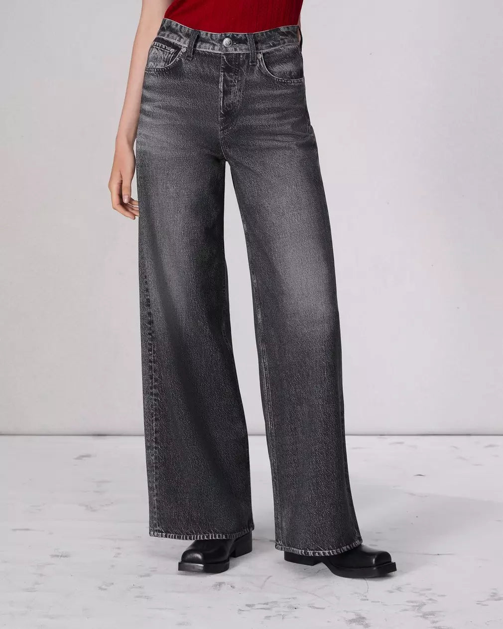 Black Sweatpant Jeans – Relaxed Straight Fit