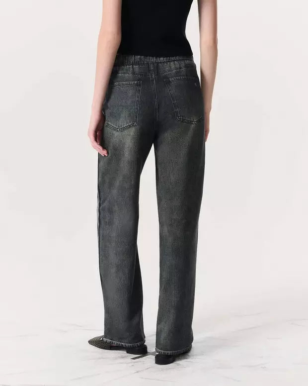 Two-Tone Sweat-Look Jeans – Vintage Wash