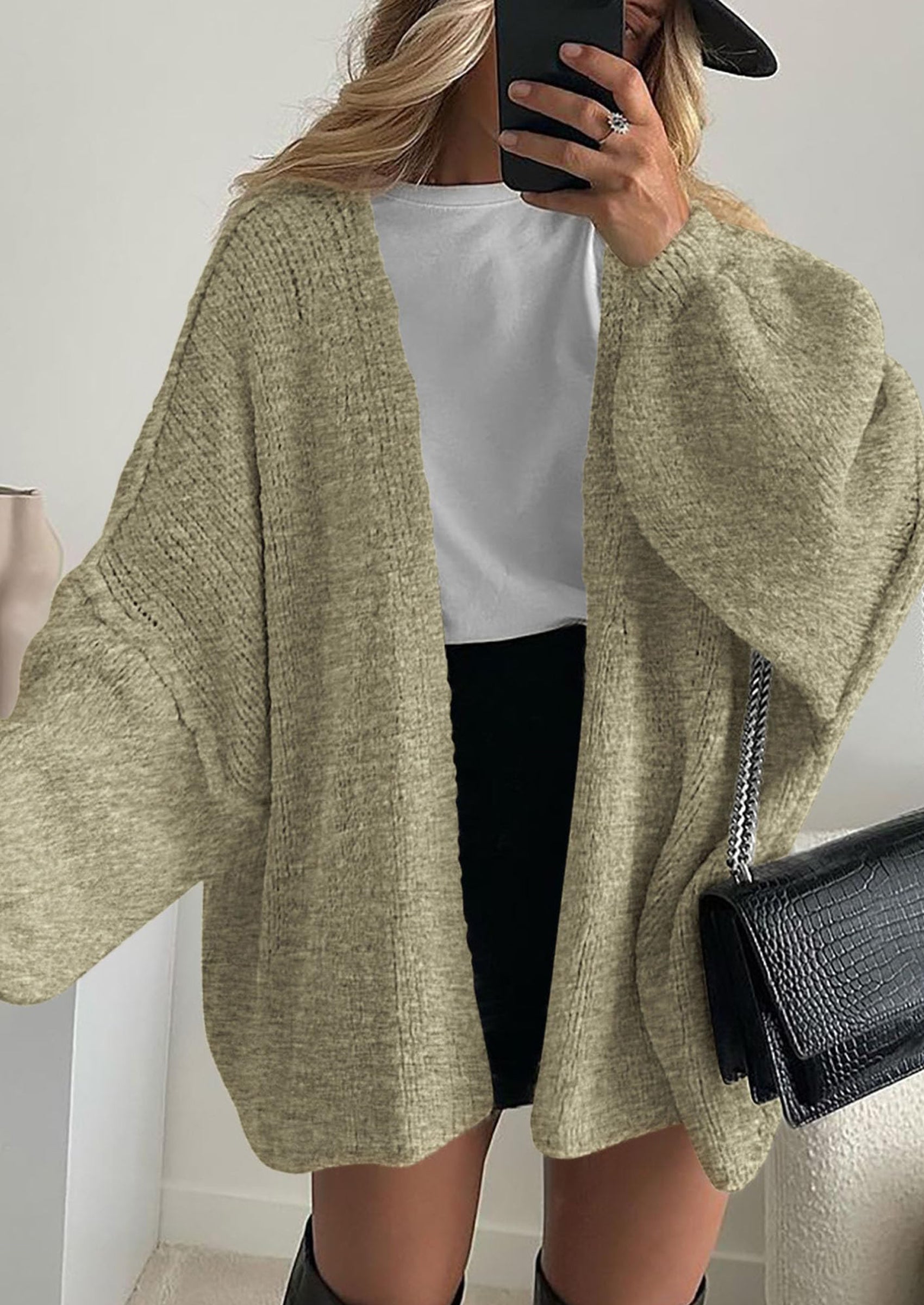 Oversized Open-Front Cardigan – Lantern Slee