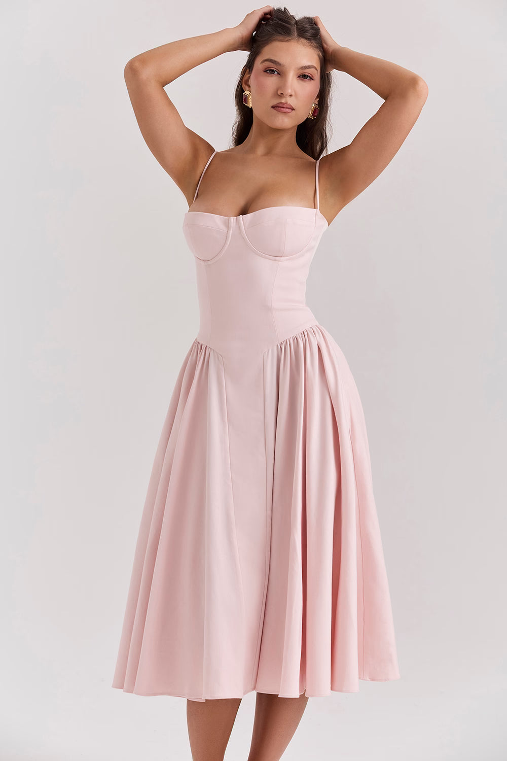 Samaria Midi Dress - Blush