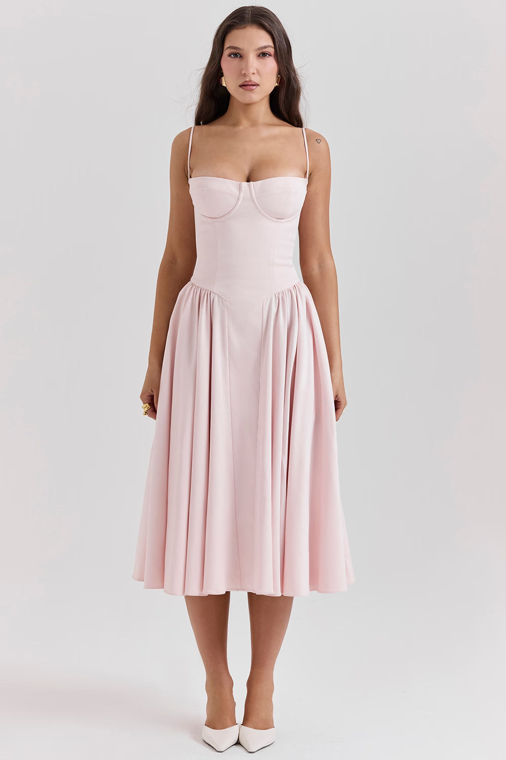 Samaria Midi Dress - Blush