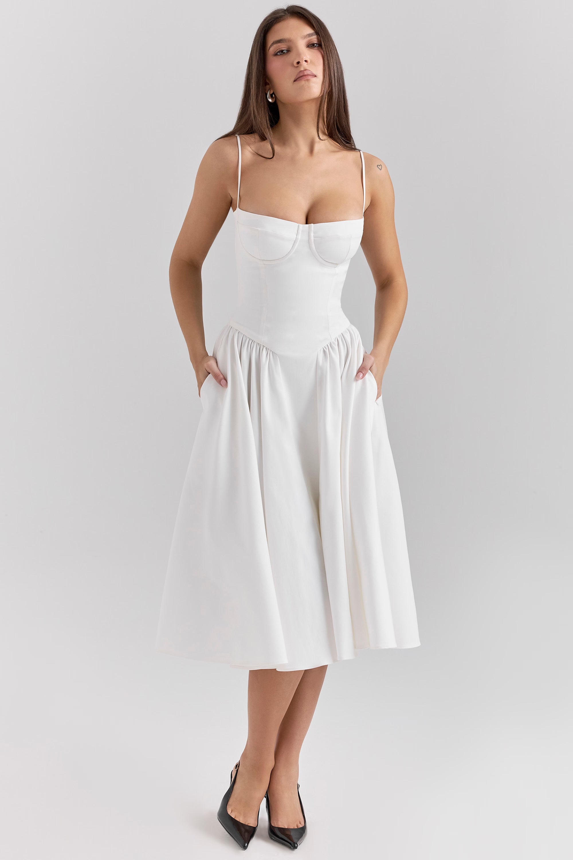 Samaria Midi Dress - Ivory