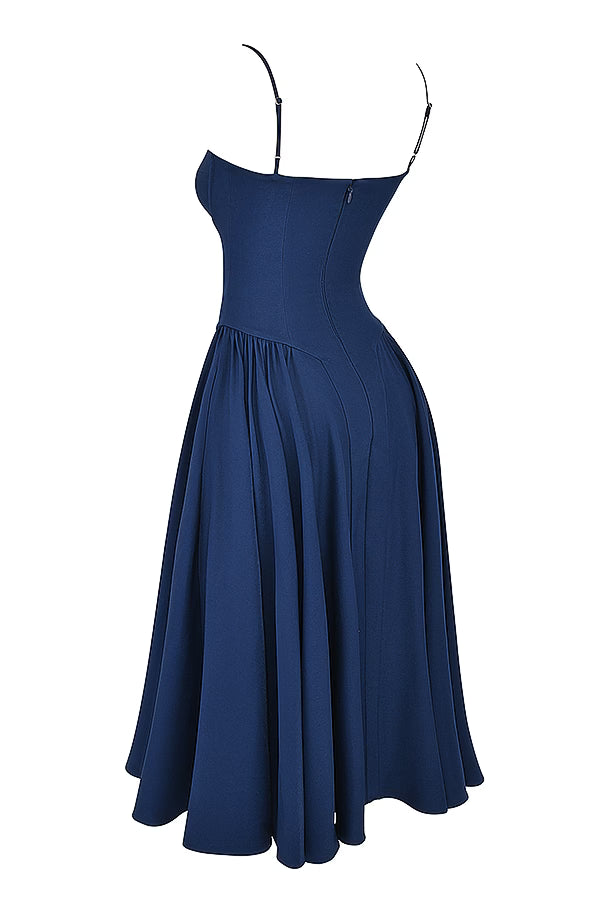 Samaria Midi Dress - Navy