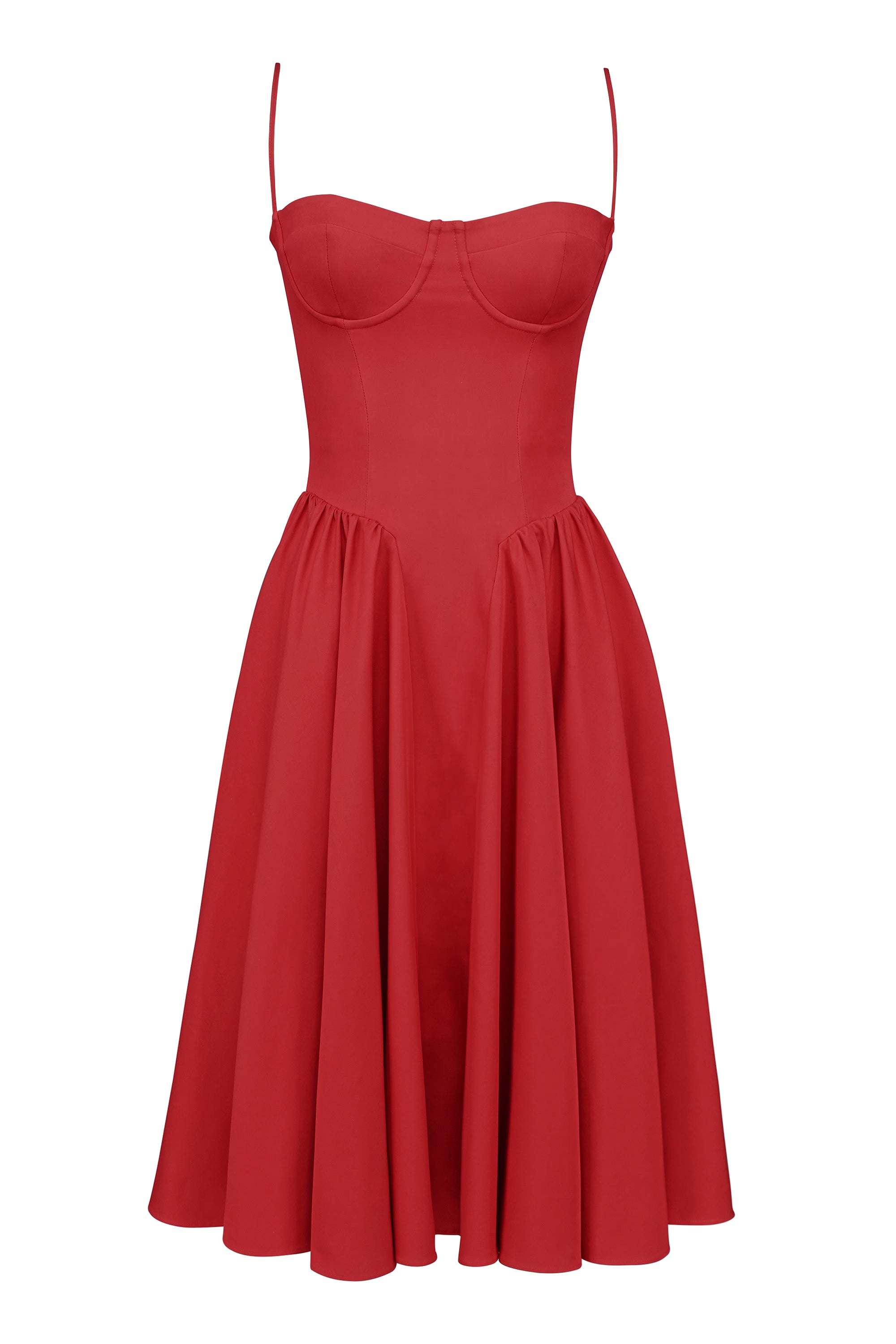 Samaria Midi Dress - Red