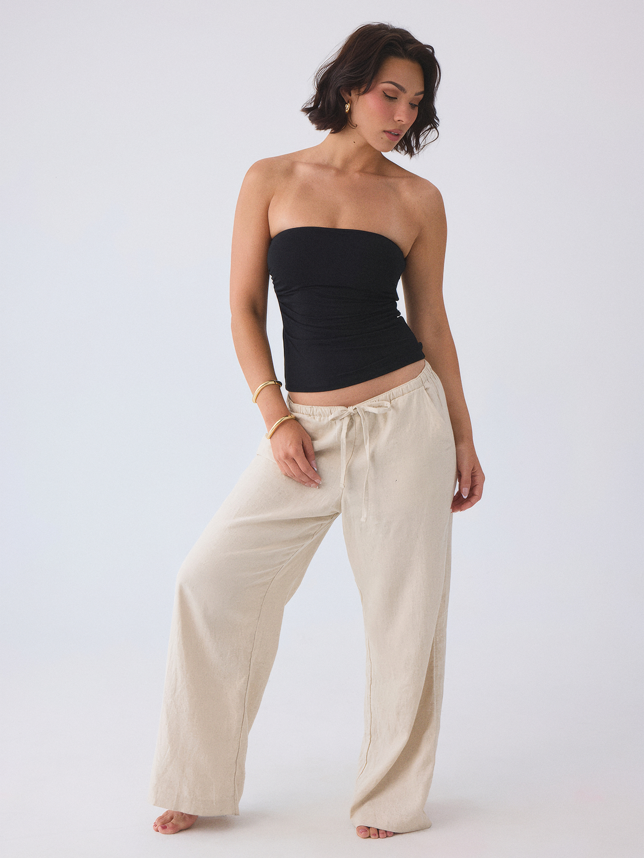 Ruched Strapless Tube Top – Compressive Fit