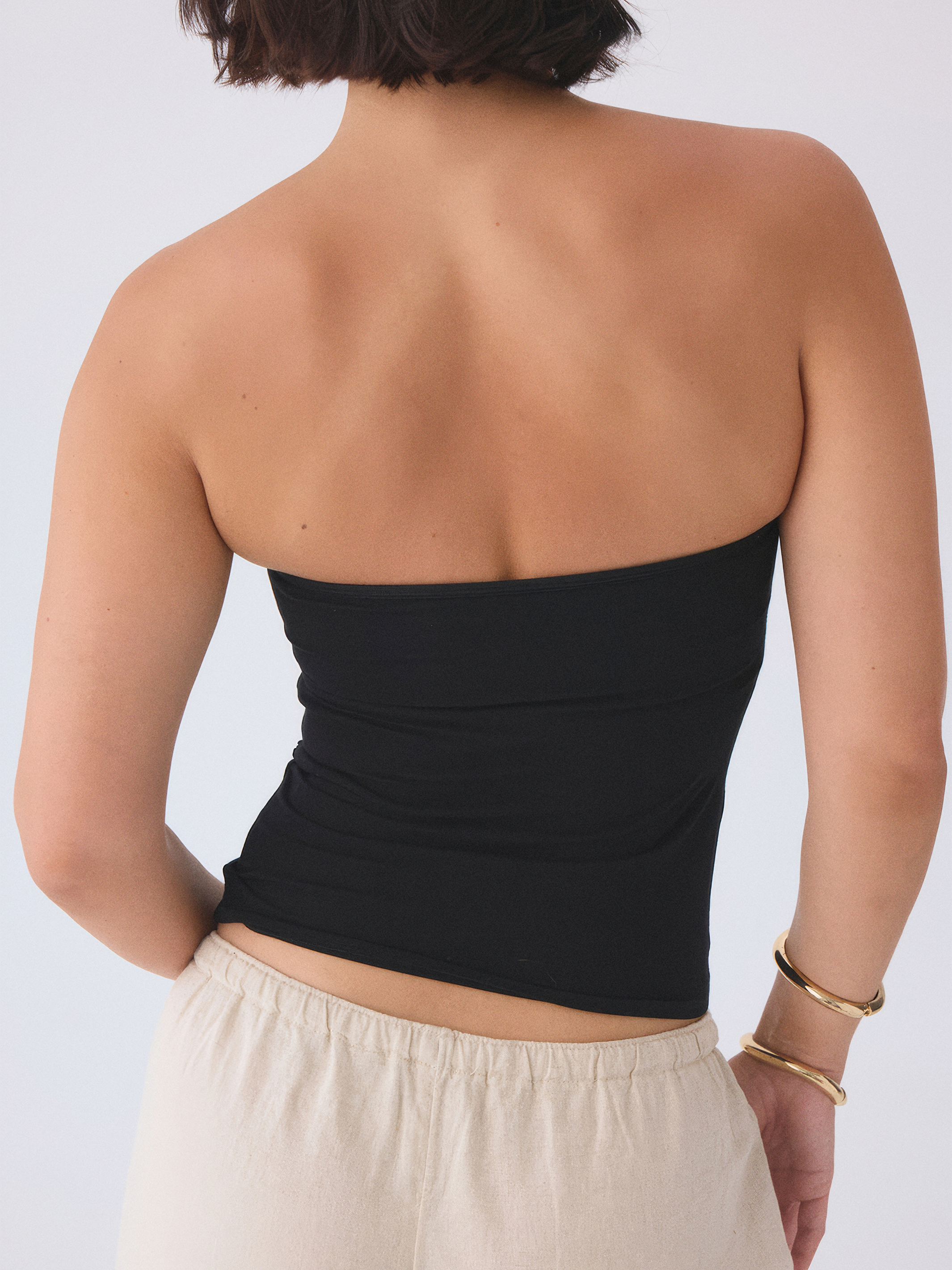 Ruched Strapless Tube Top β Compressive Fit