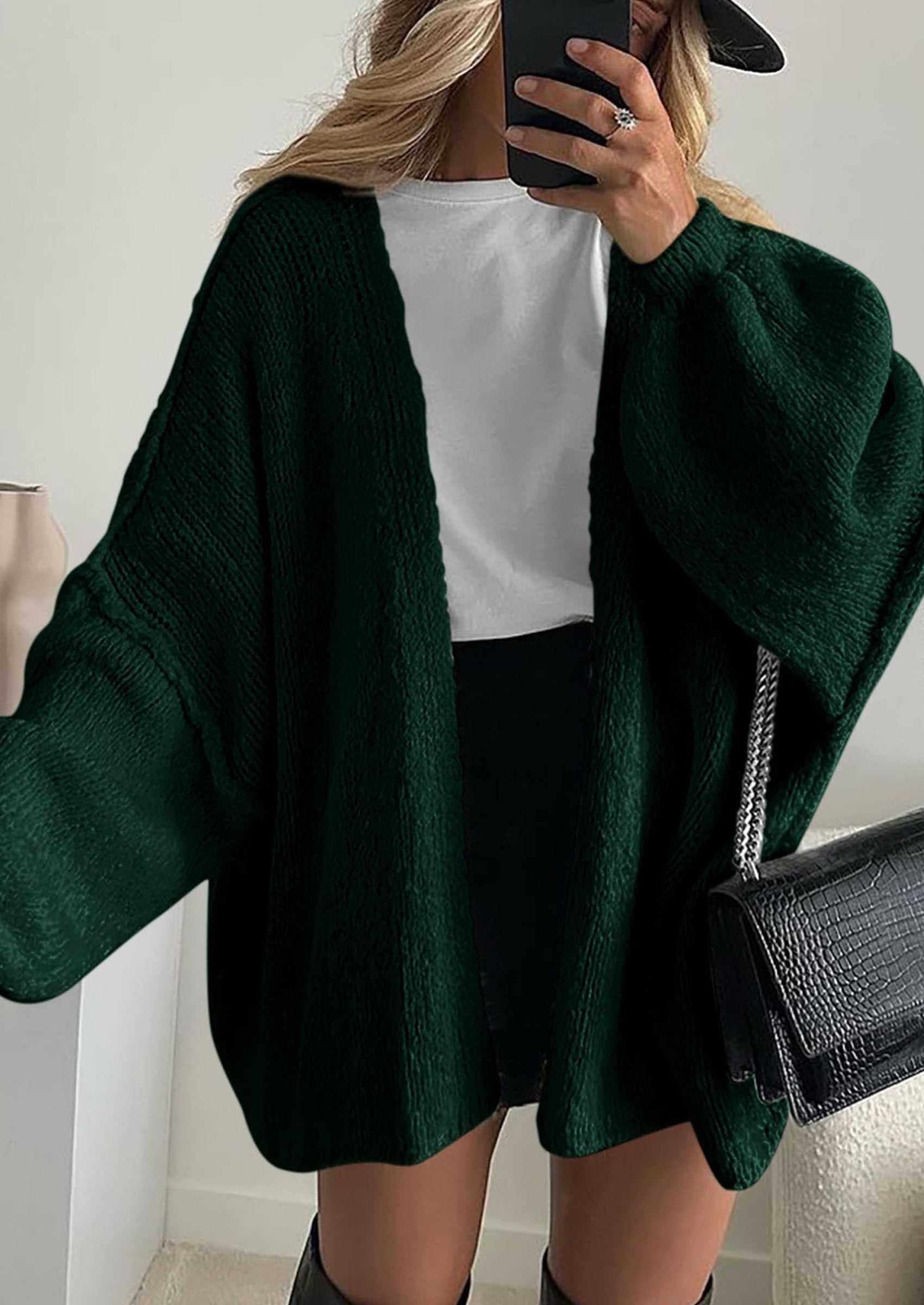 Oversized Open-Front Cardigan – Lantern Slee