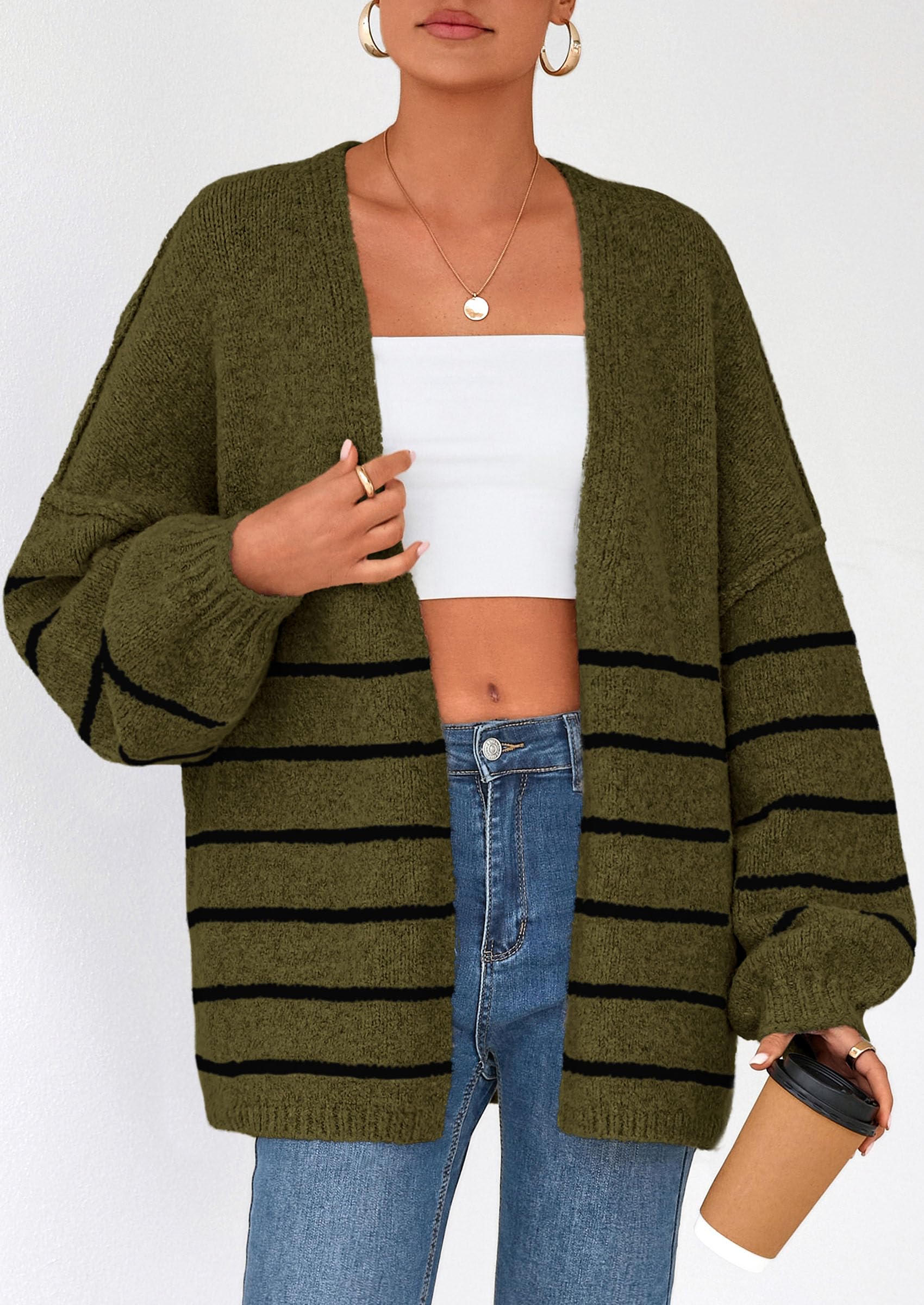 Oversized Open-Front Cardigan – Lantern Slee