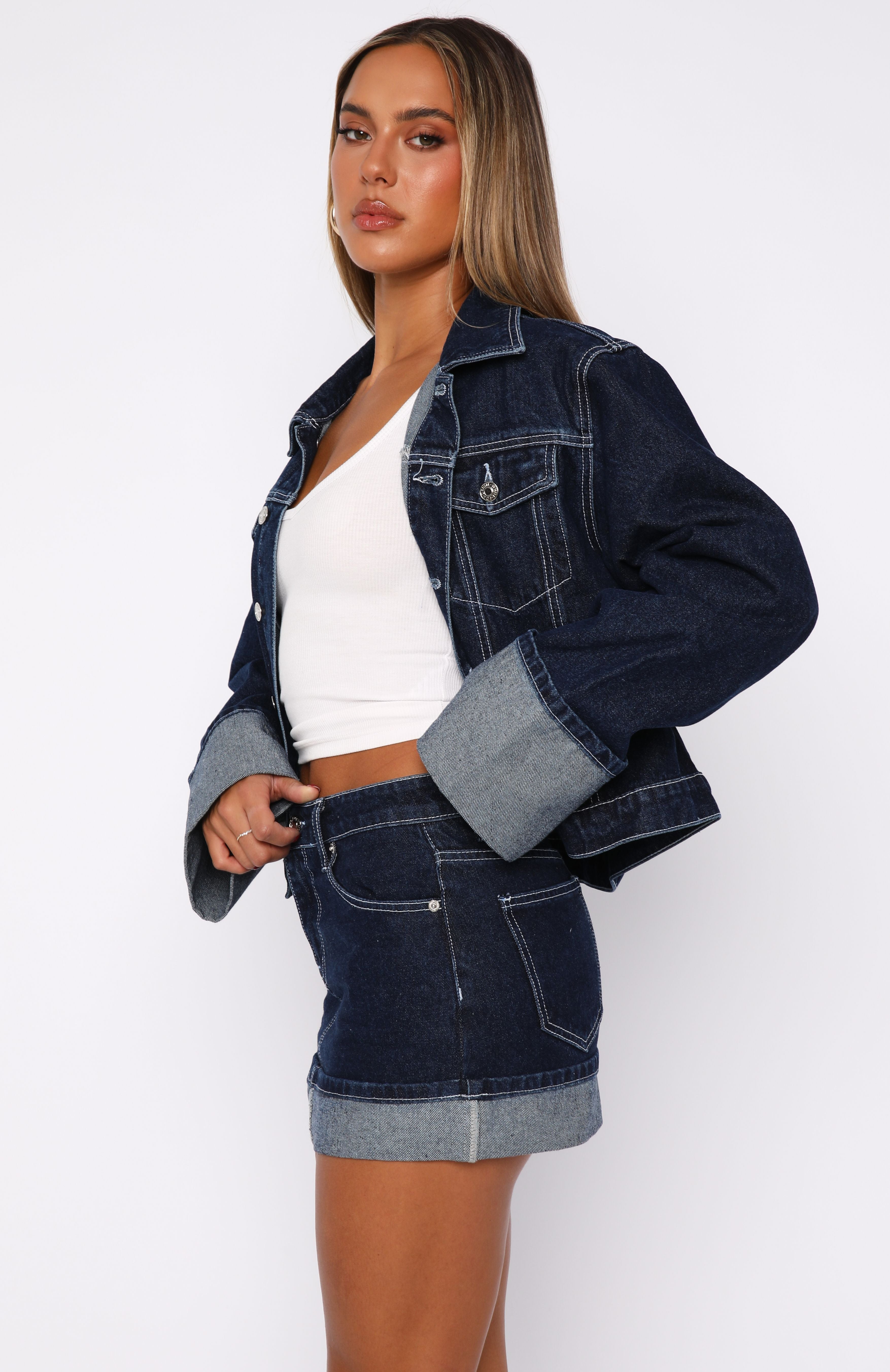 Charlotte Denim Mini Skirt Tan Wash