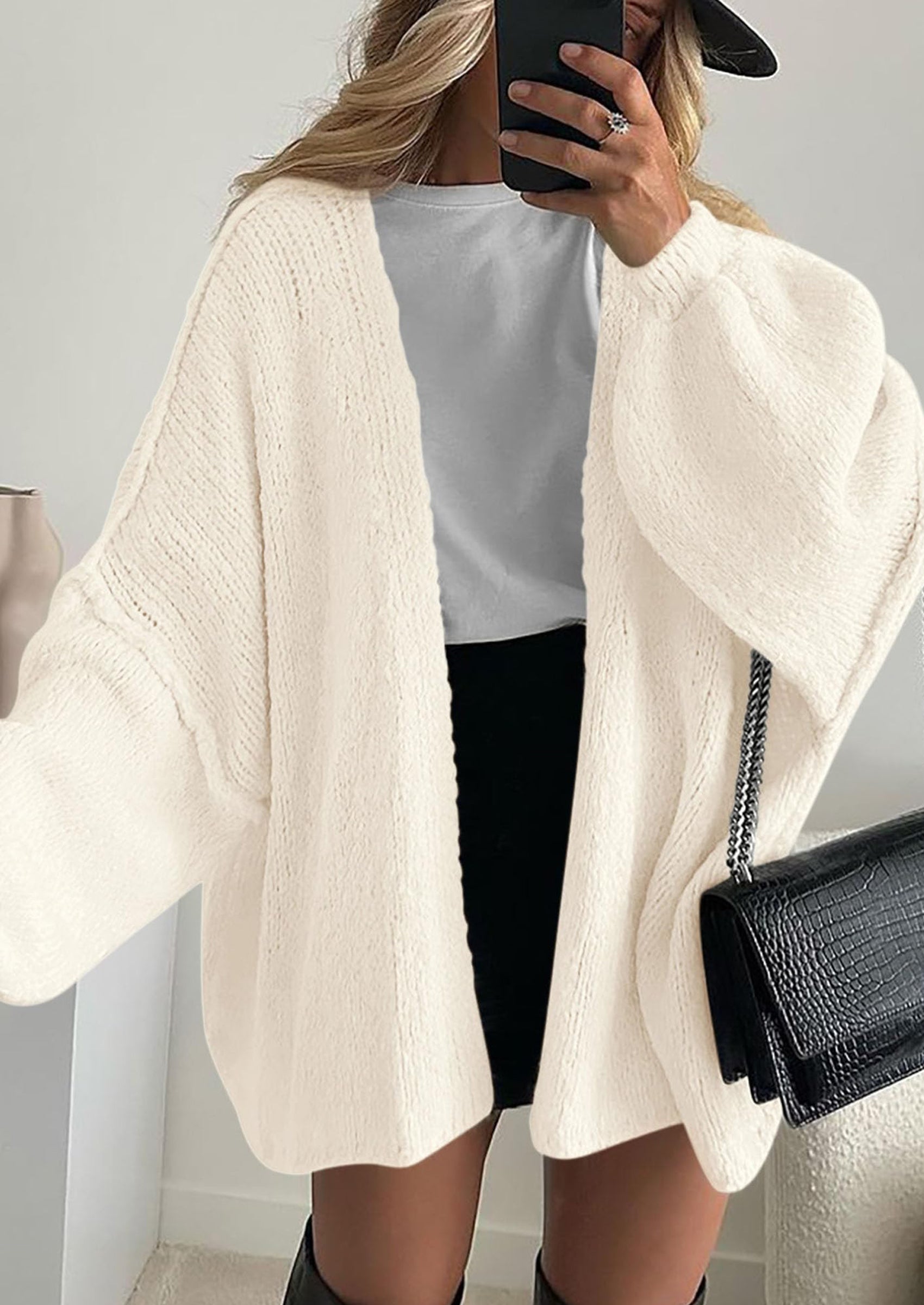Oversized Open-Front Cardigan – Lantern Slee