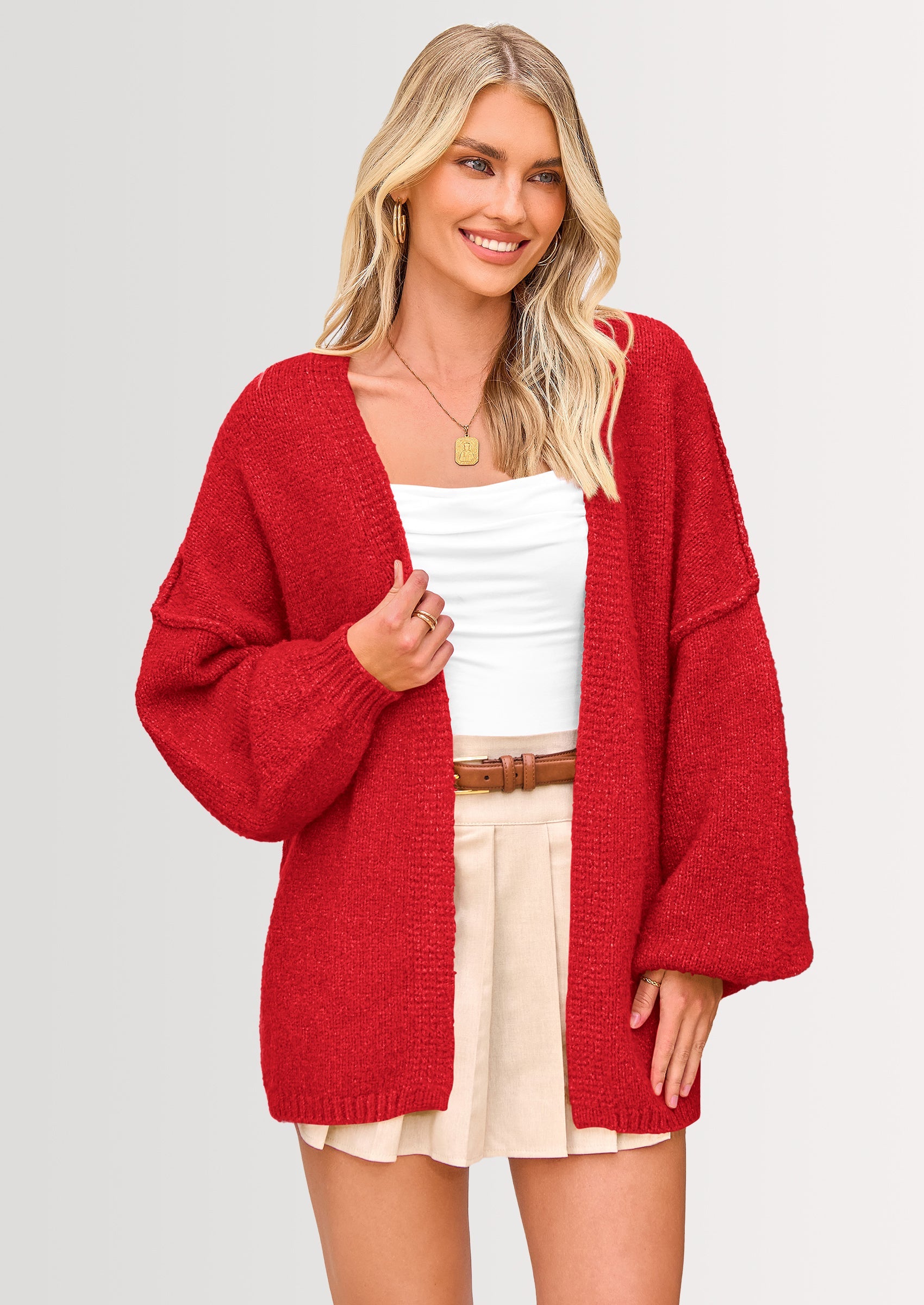 Oversized Open-Front Cardigan – Lantern Slee