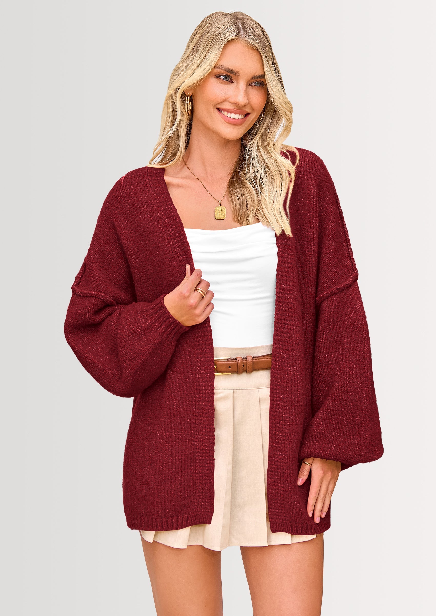 Oversized Open-Front Cardigan – Lantern Slee