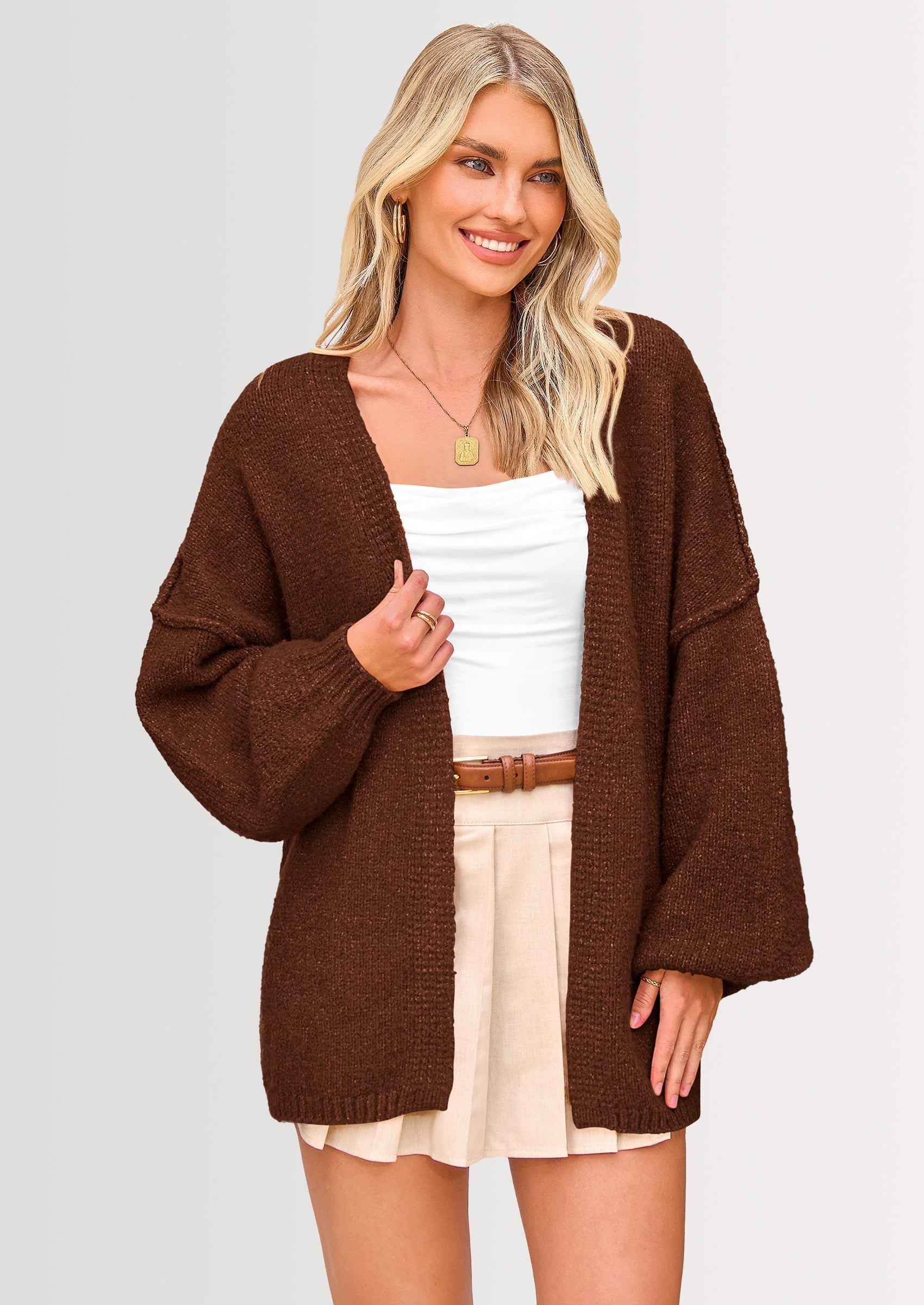 Oversized Open-Front Cardigan – Lantern Slee