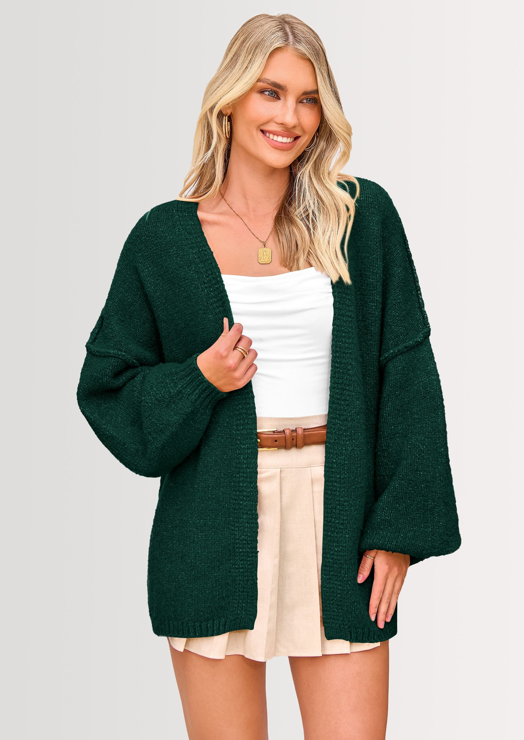 Oversized Open-Front Cardigan – Lantern Slee