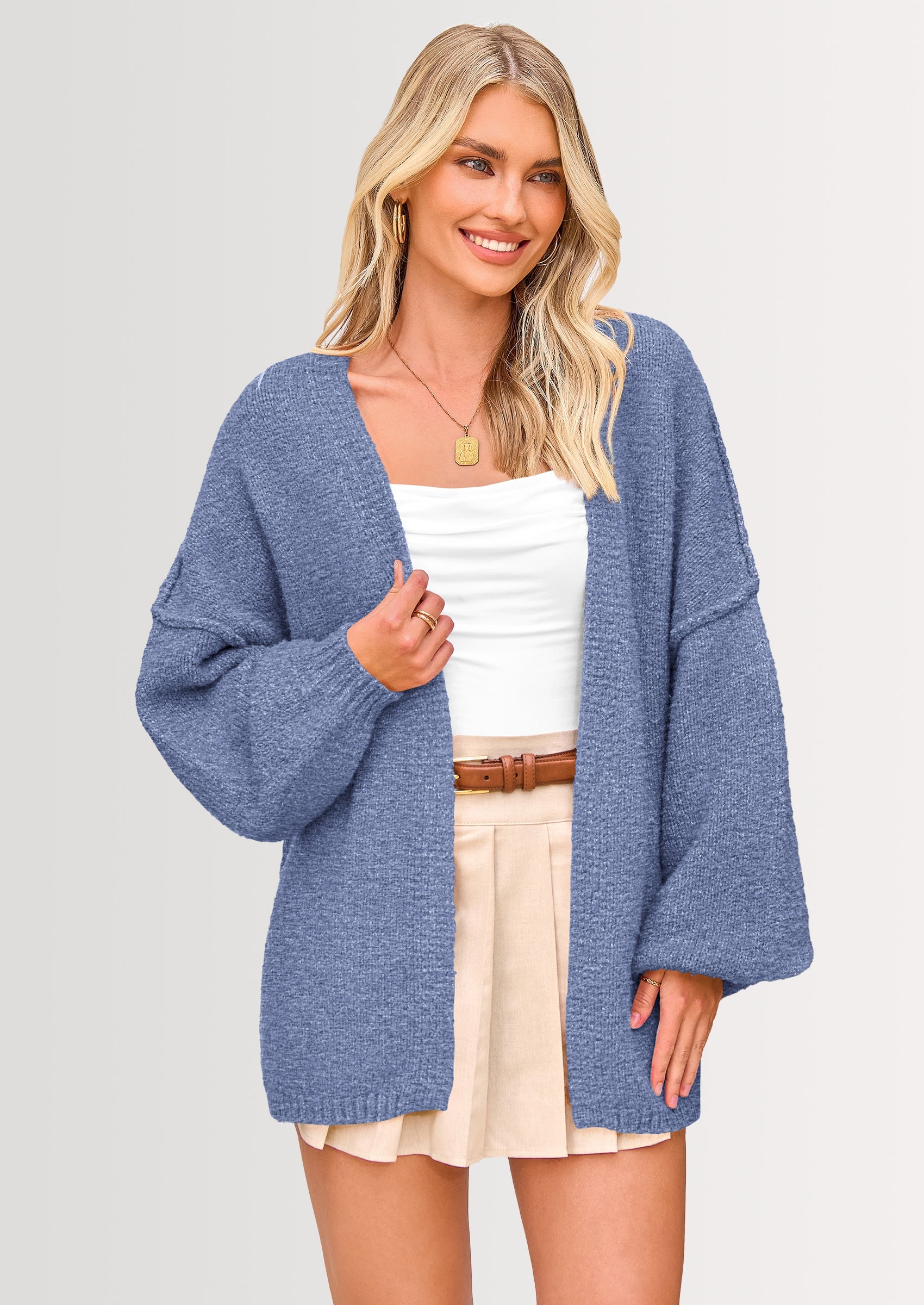 Oversized Open-Front Cardigan – Lantern Slee