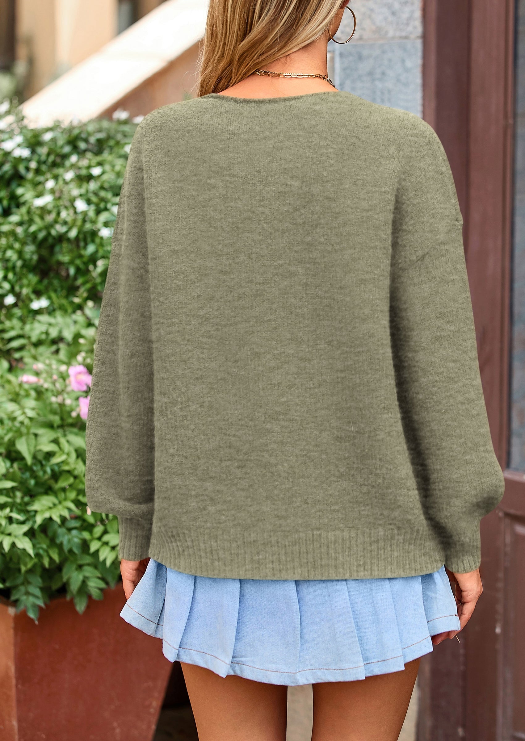 Tie-Front Bow Cardigan β Chunky Knit & Puff Sleeves