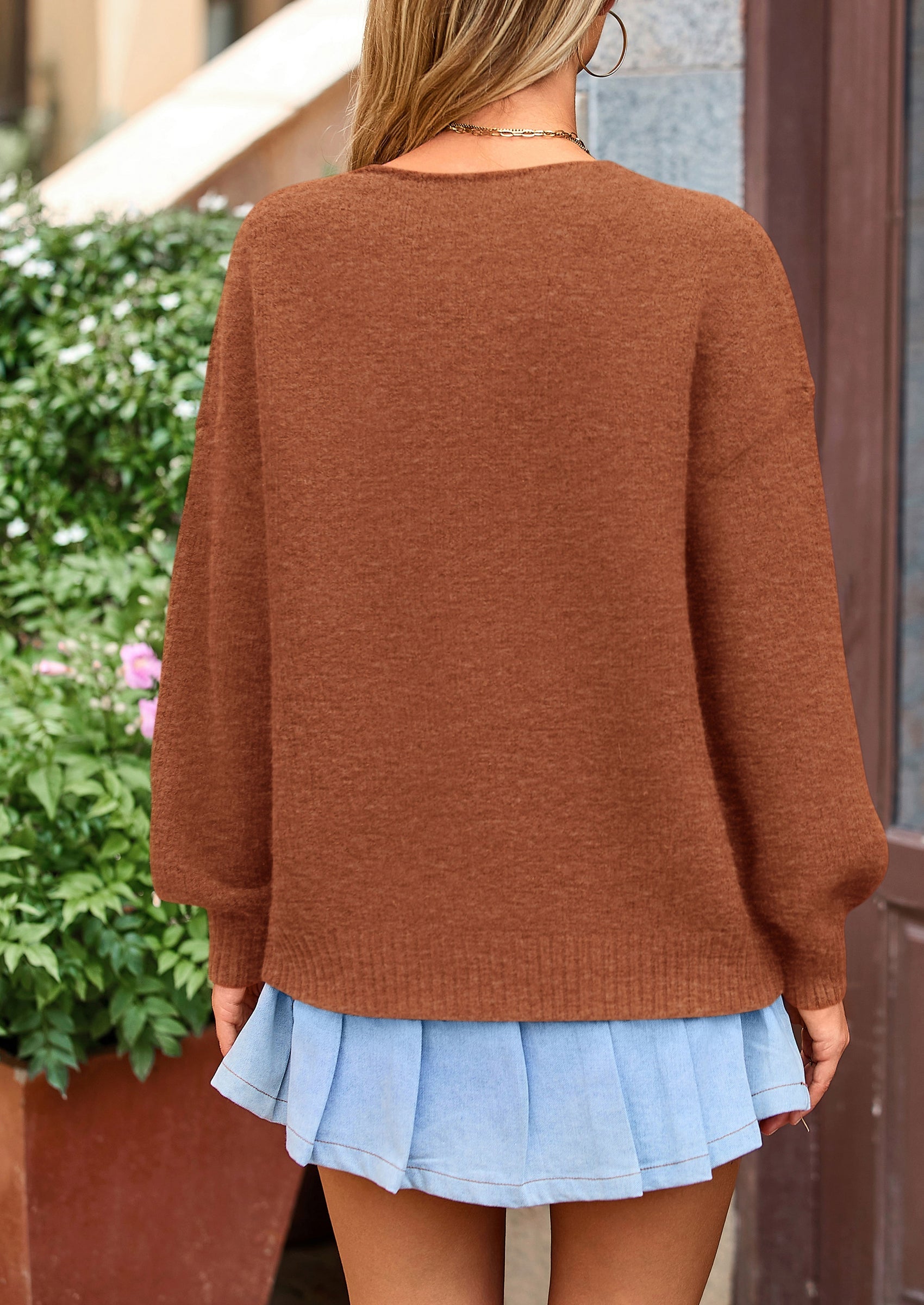 Tie-Front Bow Cardigan β Chunky Knit & Puff Sleeves
