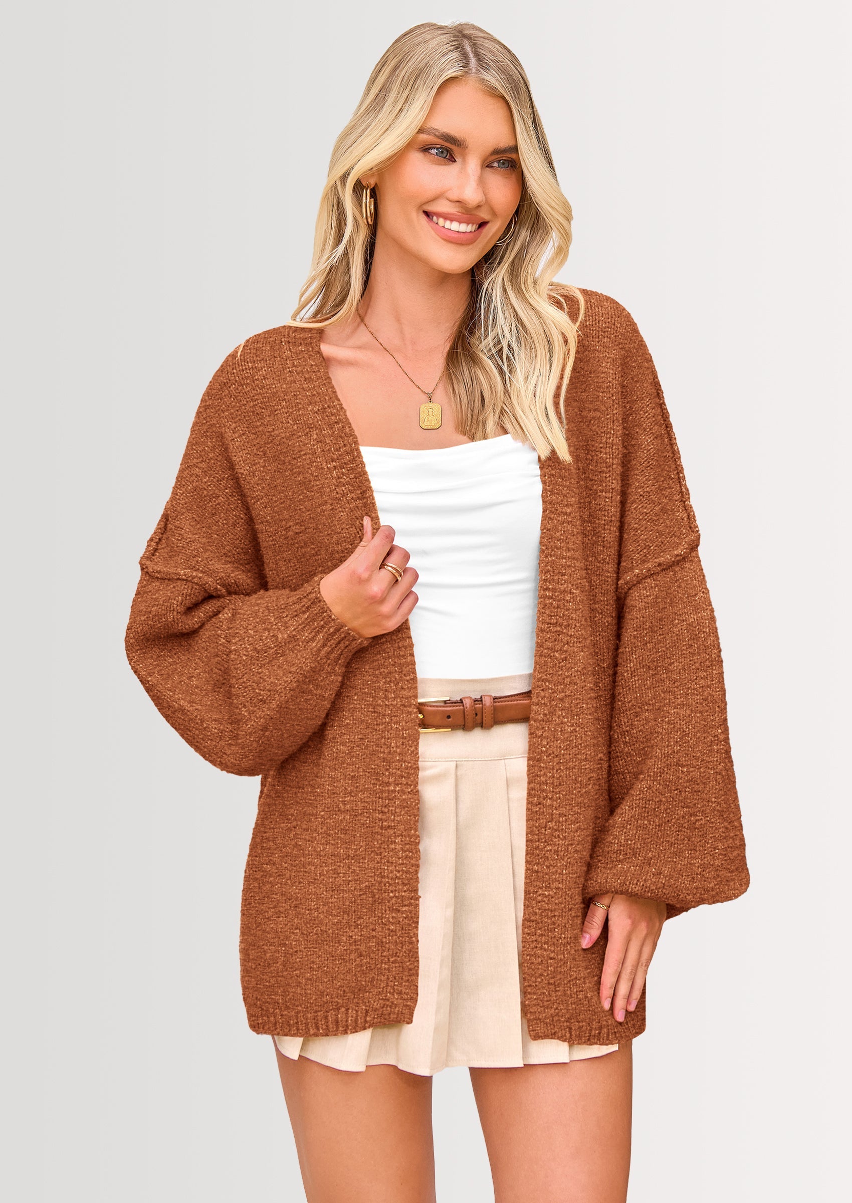 Oversized Open-Front Cardigan – Lantern Slee