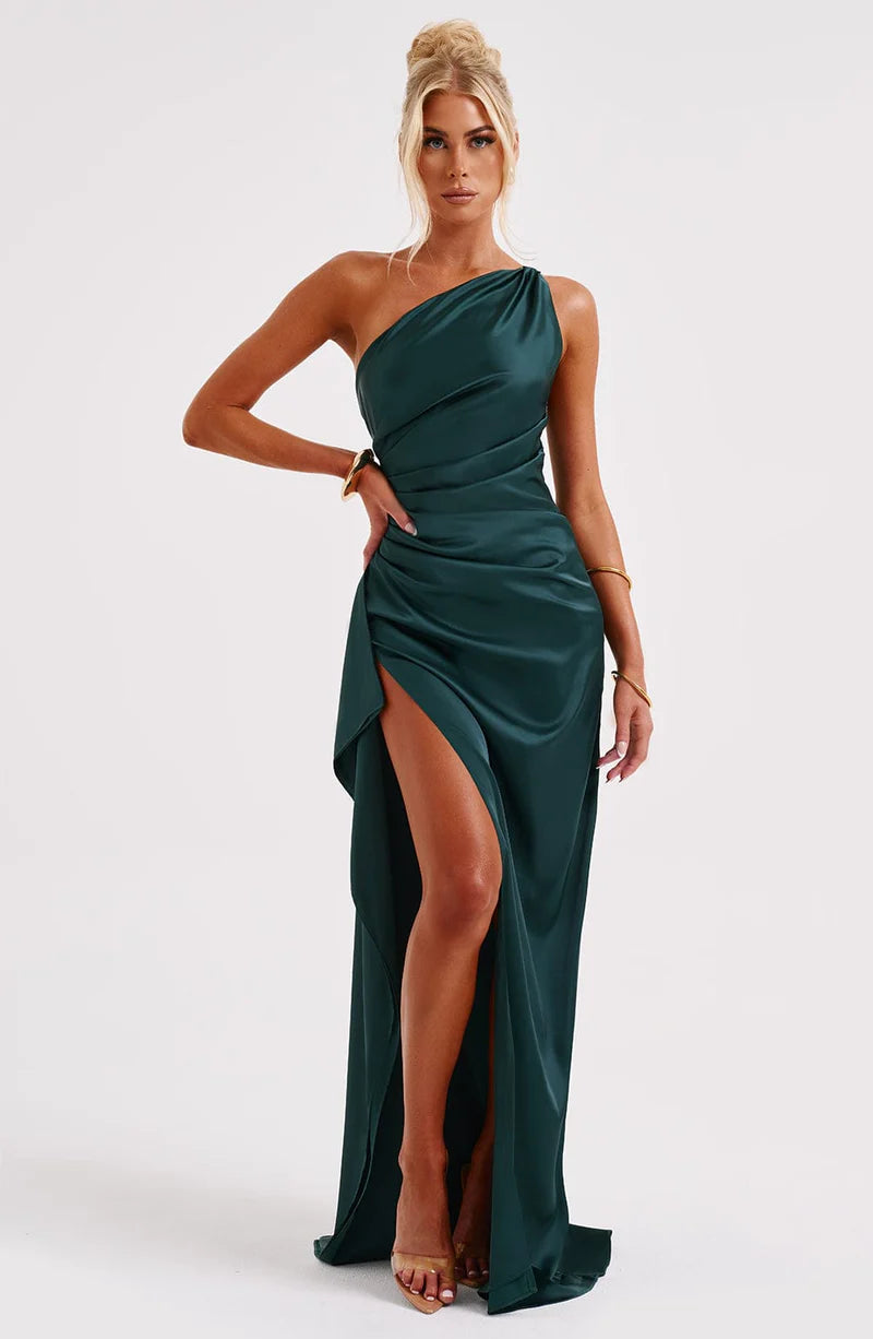 ARIEL MAXI DRESS — SCULPTING SATIN EDITION