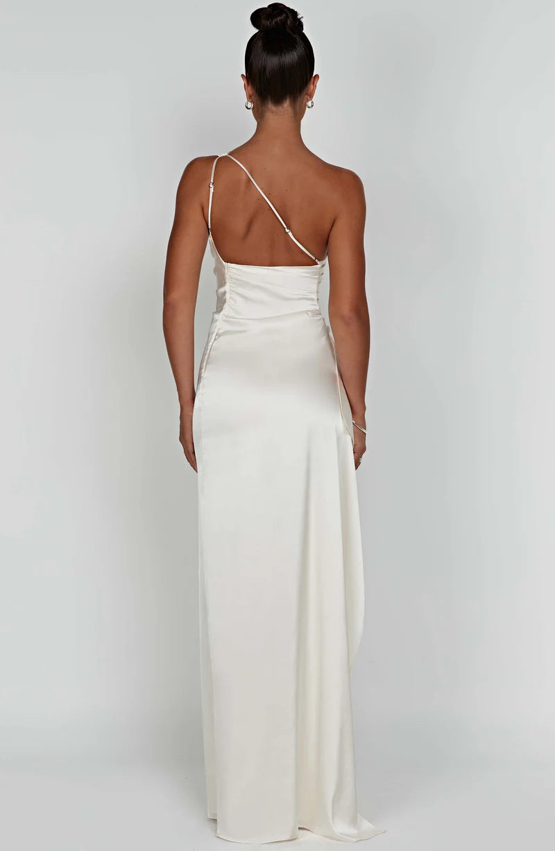 ARIEL MAXI DRESS — SCULPTING SATIN EDITION