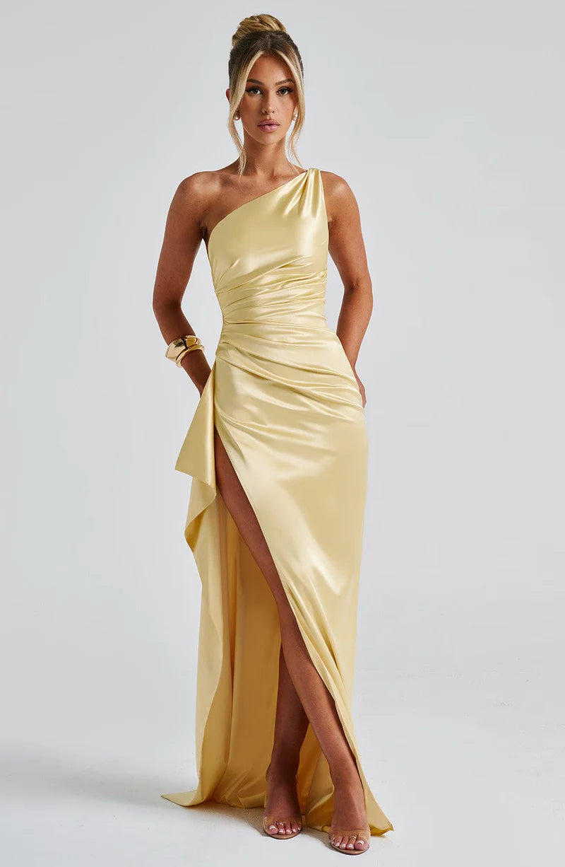 ARIEL MAXI DRESS — SCULPTING SATIN EDITION