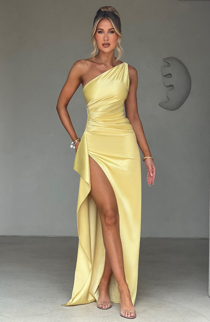 ARIEL MAXI DRESS — SCULPTING SATIN EDITION