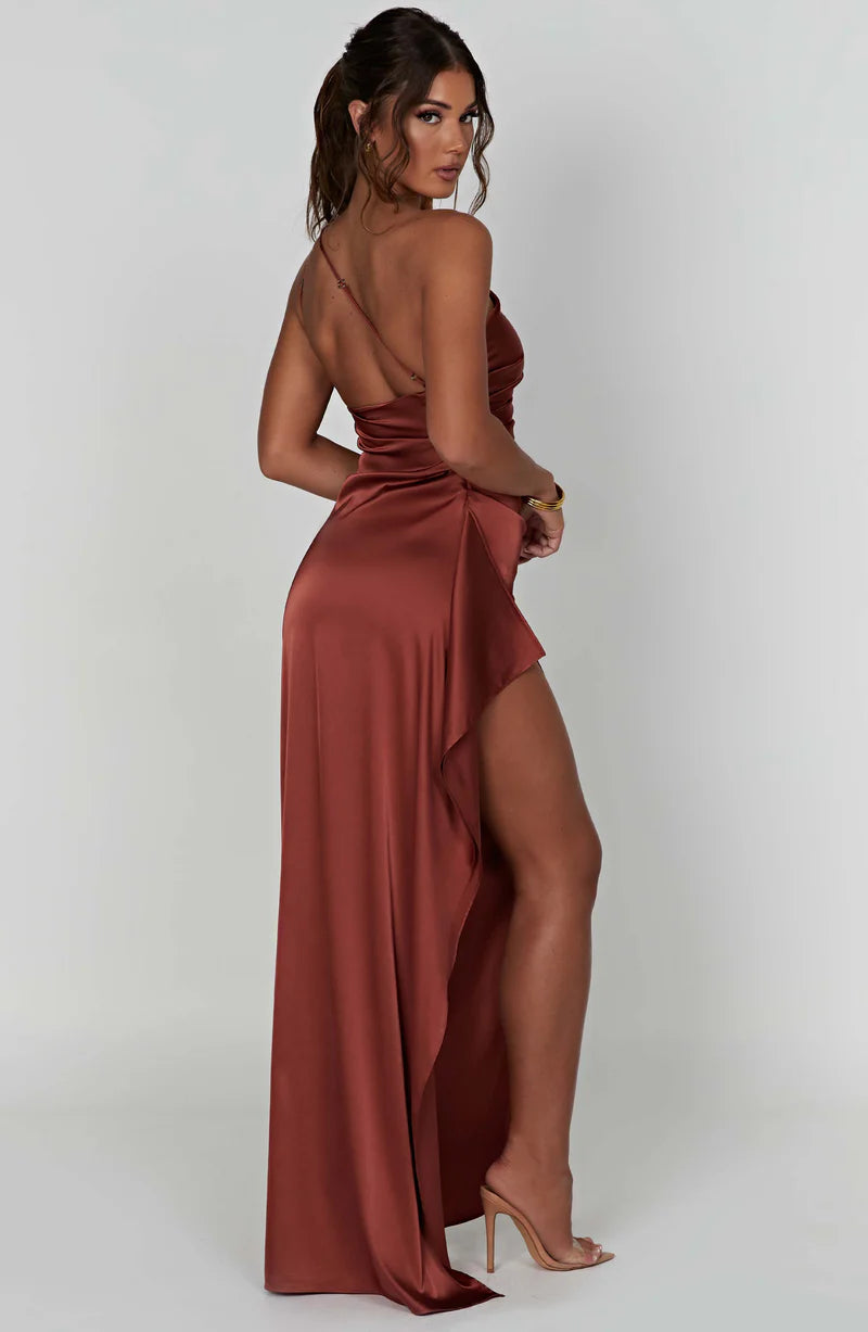 ARIEL MAXI DRESS — SCULPTING SATIN EDITION