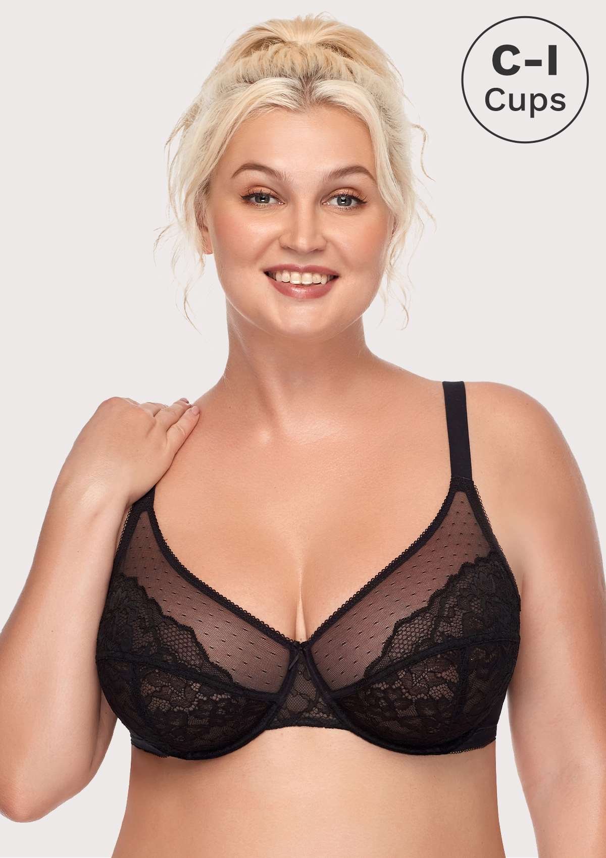 (Cardi B recommends)Enchante Lace Black Underwire Bra Set