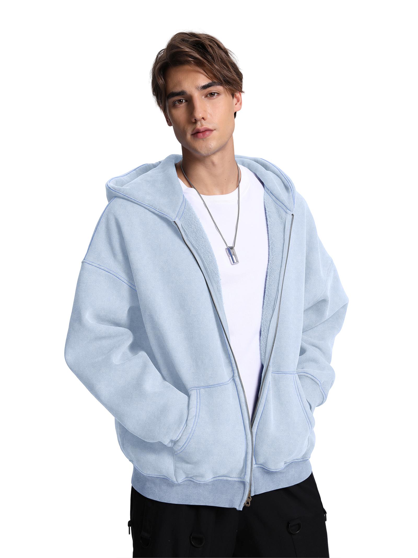 Double Zip Oversized Acid Wash Hoodie – Heavyweight Comfort, Everyday Edge