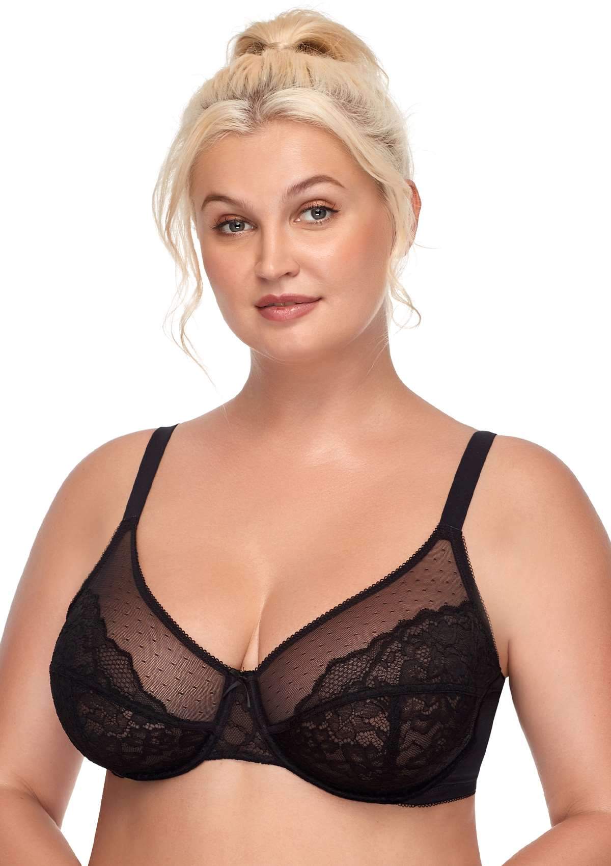 (Cardi B recommends)Enchante Lace Black Underwire Bra Set