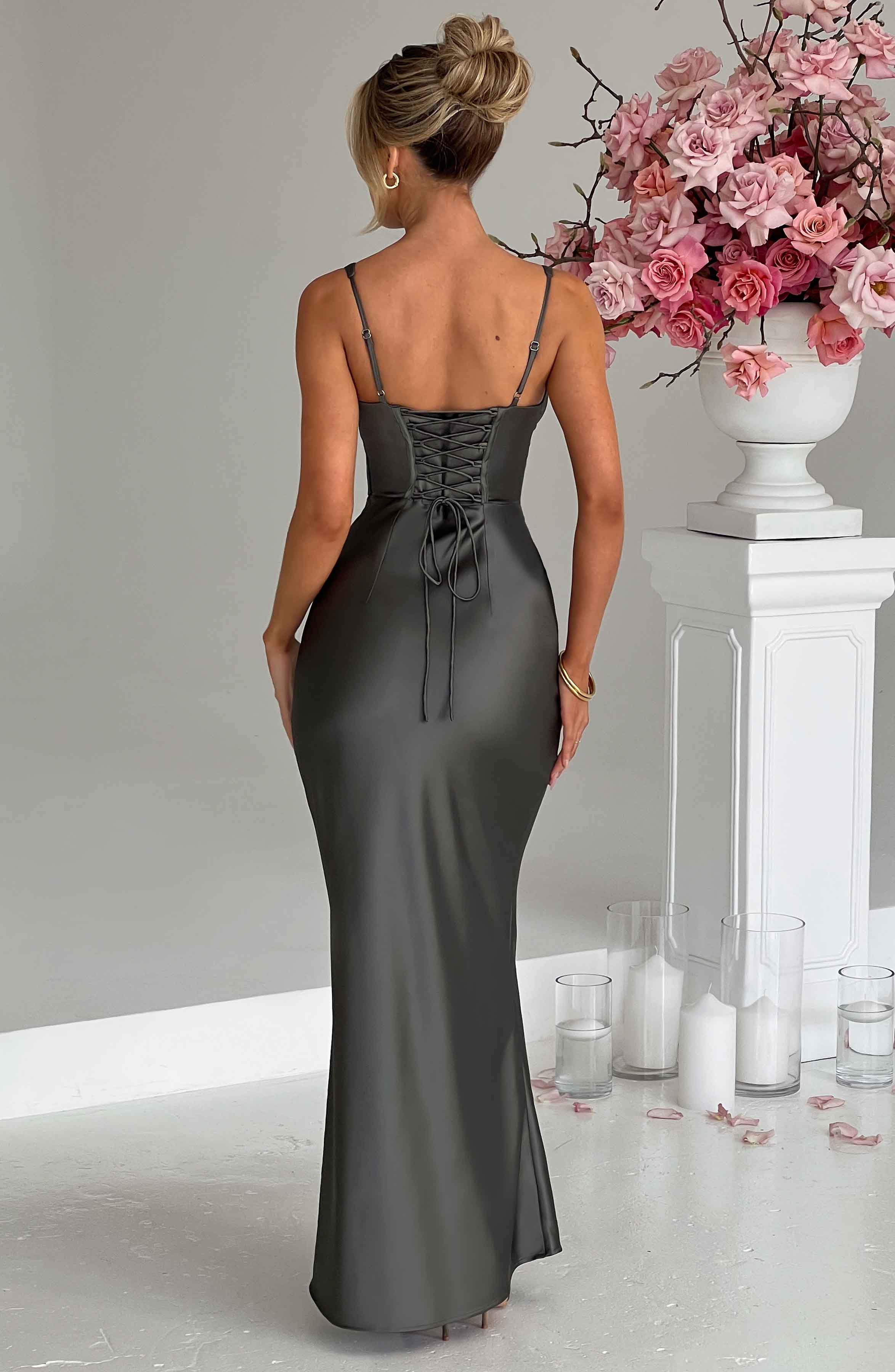 Shae Maxi Dress - Charcoal Gray